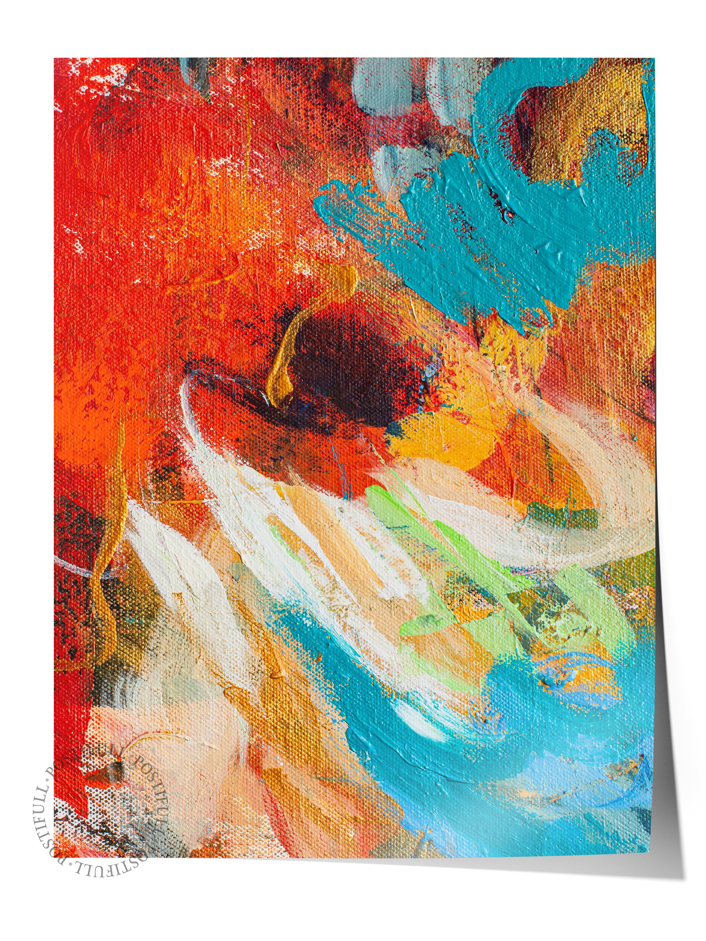 Çerçevesiz Poster Tablo, Duvar Posteri, Kağıt Poster, Abstrak Akış , Maximalist No:232