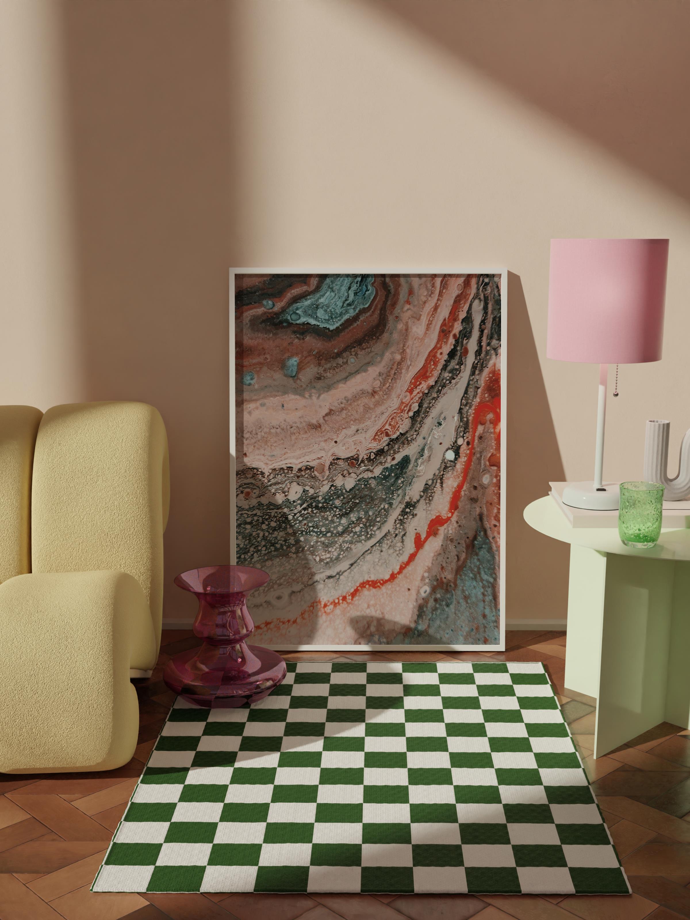 Çerçevesiz Poster Tablo, Duvar Posteri, Kağıt Poster, Toprak Hatları , Maximalist No:229