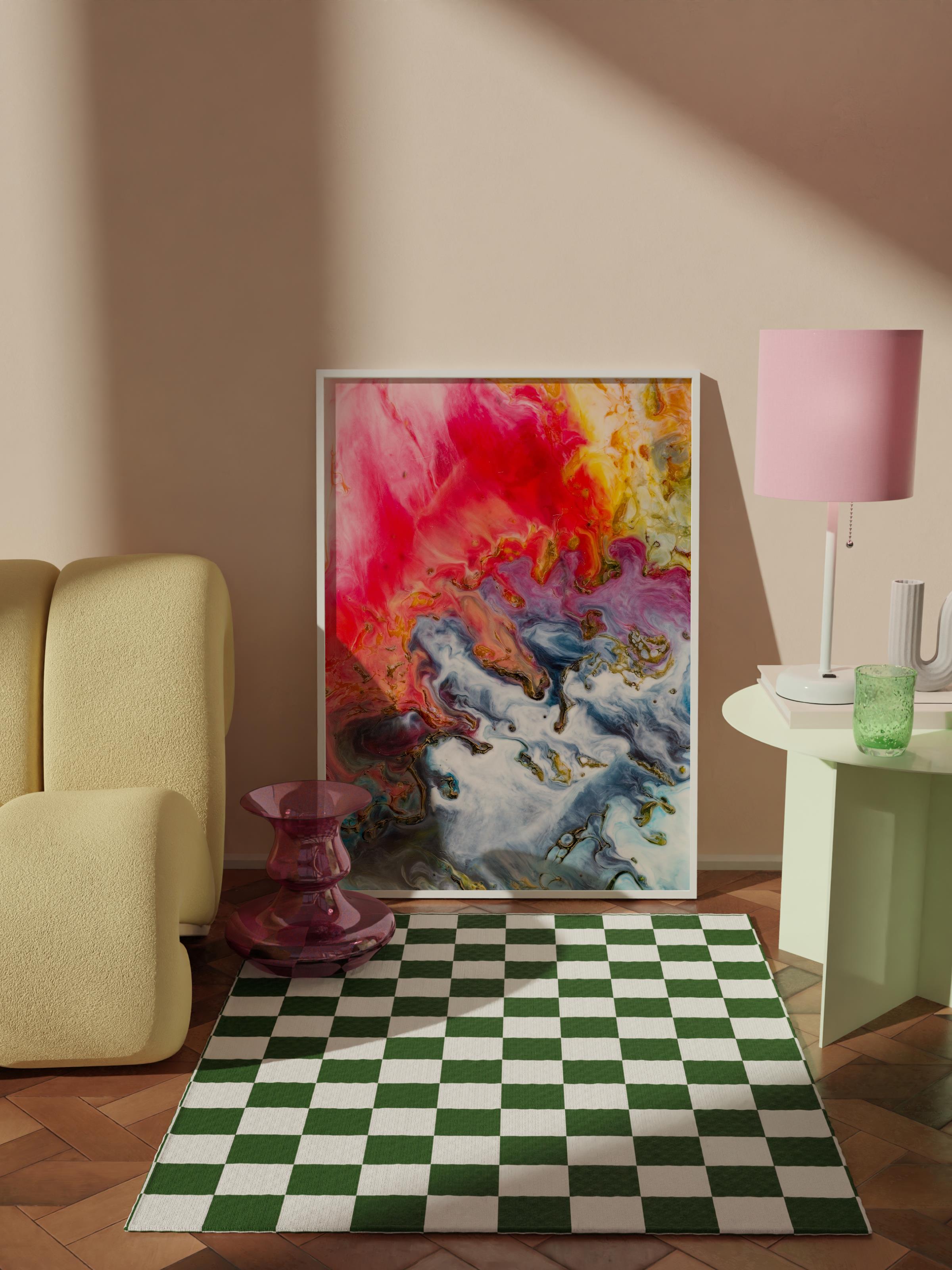 Çerçevesiz Poster Tablo, Duvar Posteri, Kağıt Poster, Renk Patlaması , Maximalist No:228