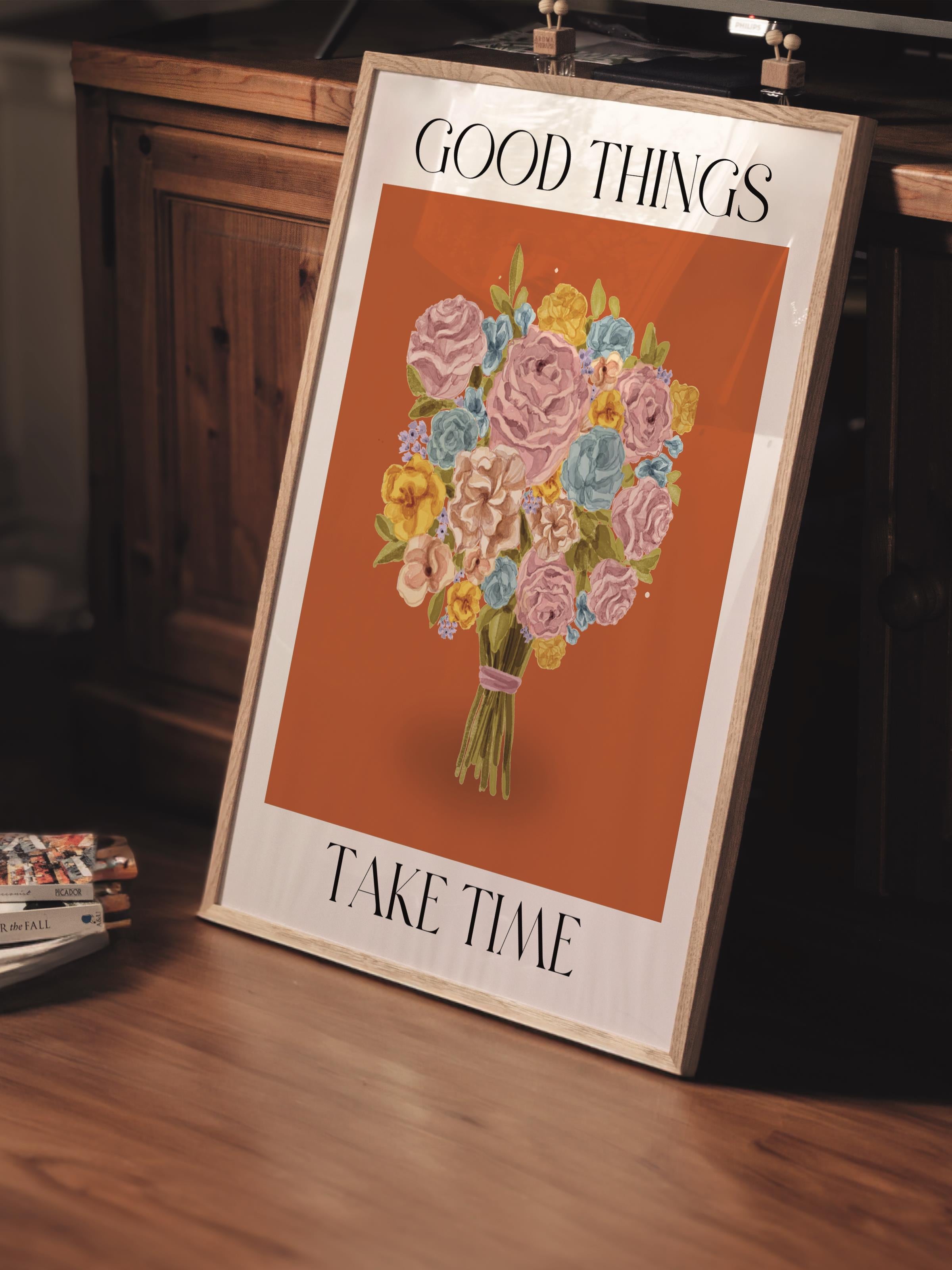 Çerçevesiz Poster Tablo, Duvar Posteri, Kağıt Poster, Zamanın Çiçekleri , Maximalist No:184