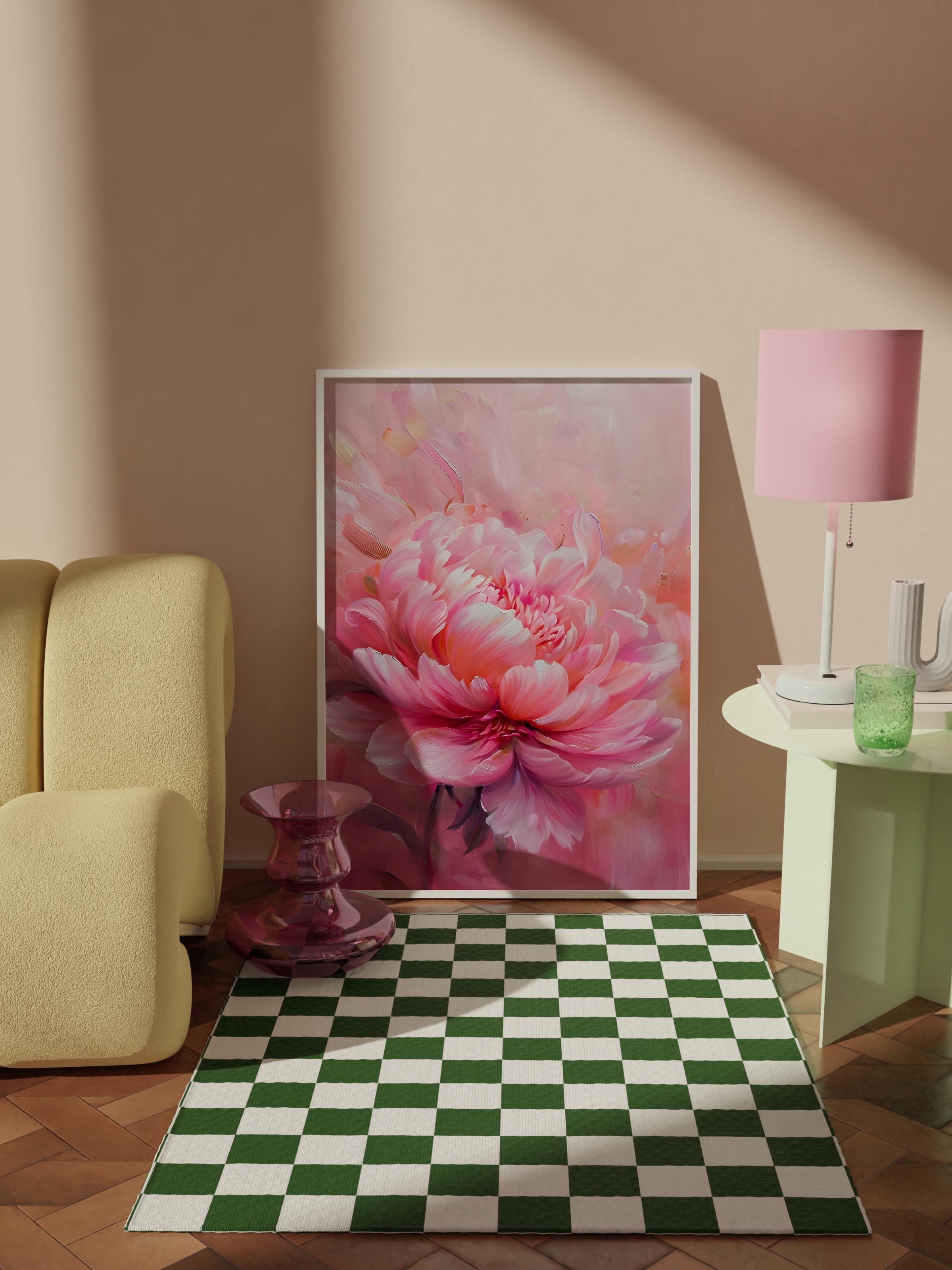 Çerçevesiz Poster Tablo, Duvar Posteri, Kağıt Poster, Pembe Dalga , Maximalist No:80