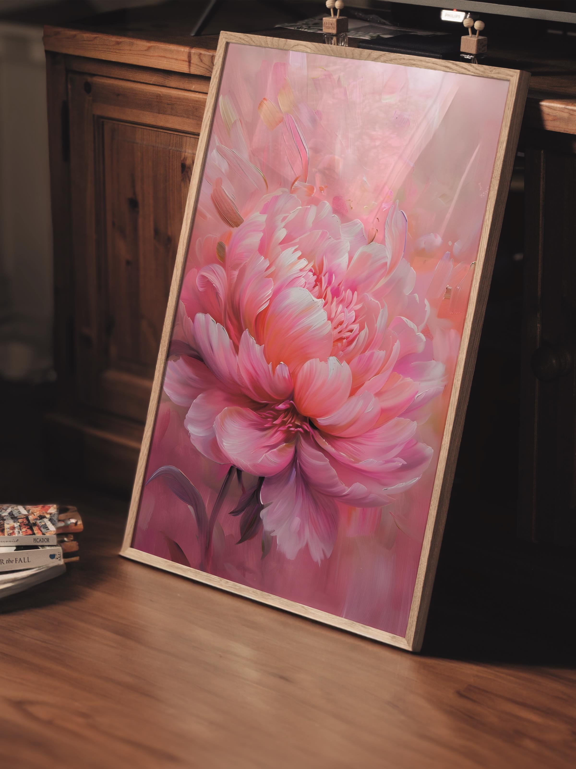 Çerçevesiz Poster Tablo, Duvar Posteri, Kağıt Poster, Pembe Dalga , Maximalist No:80