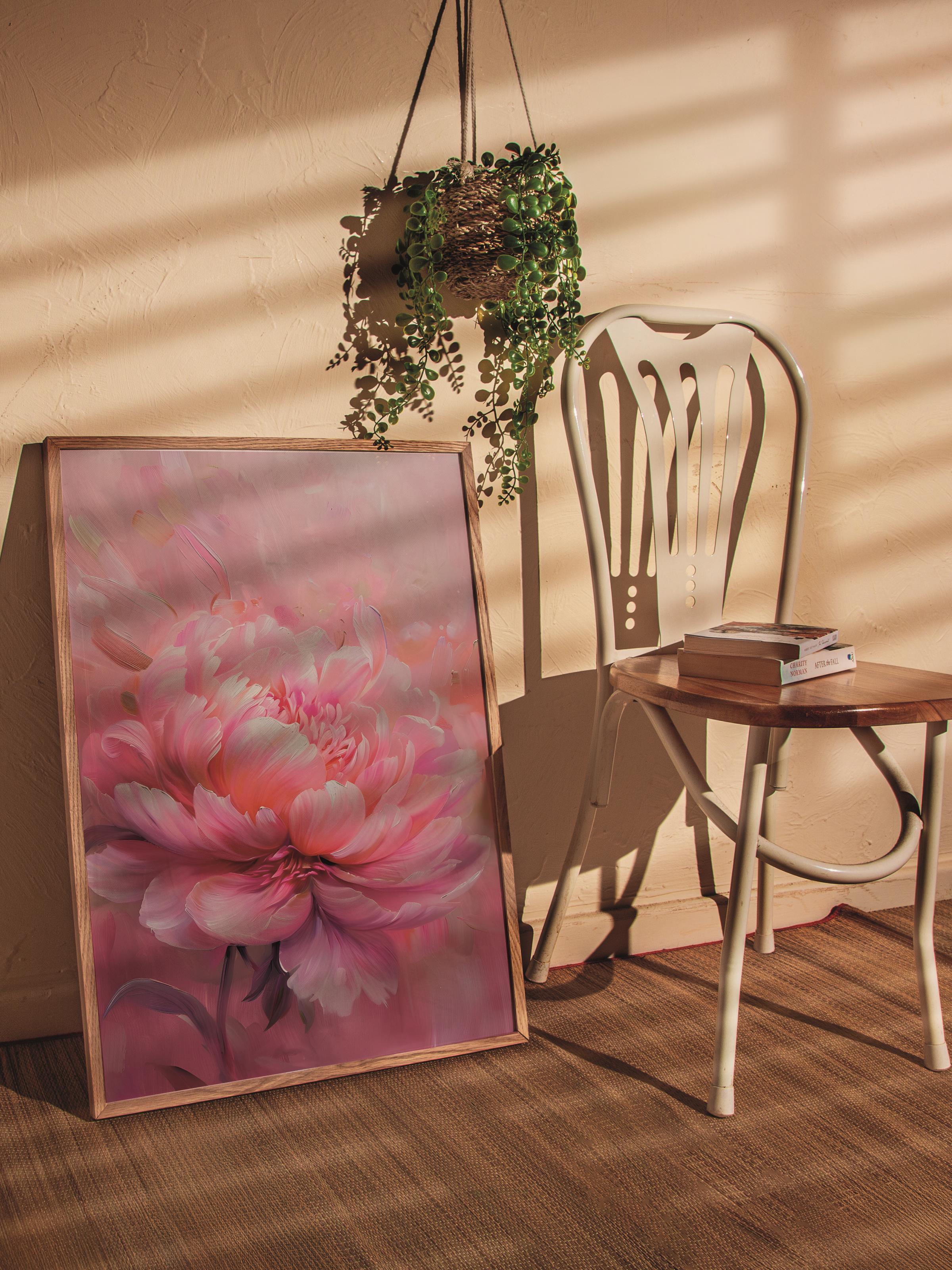 Çerçevesiz Poster Tablo, Duvar Posteri, Kağıt Poster, Pembe Dalga , Maximalist No:80