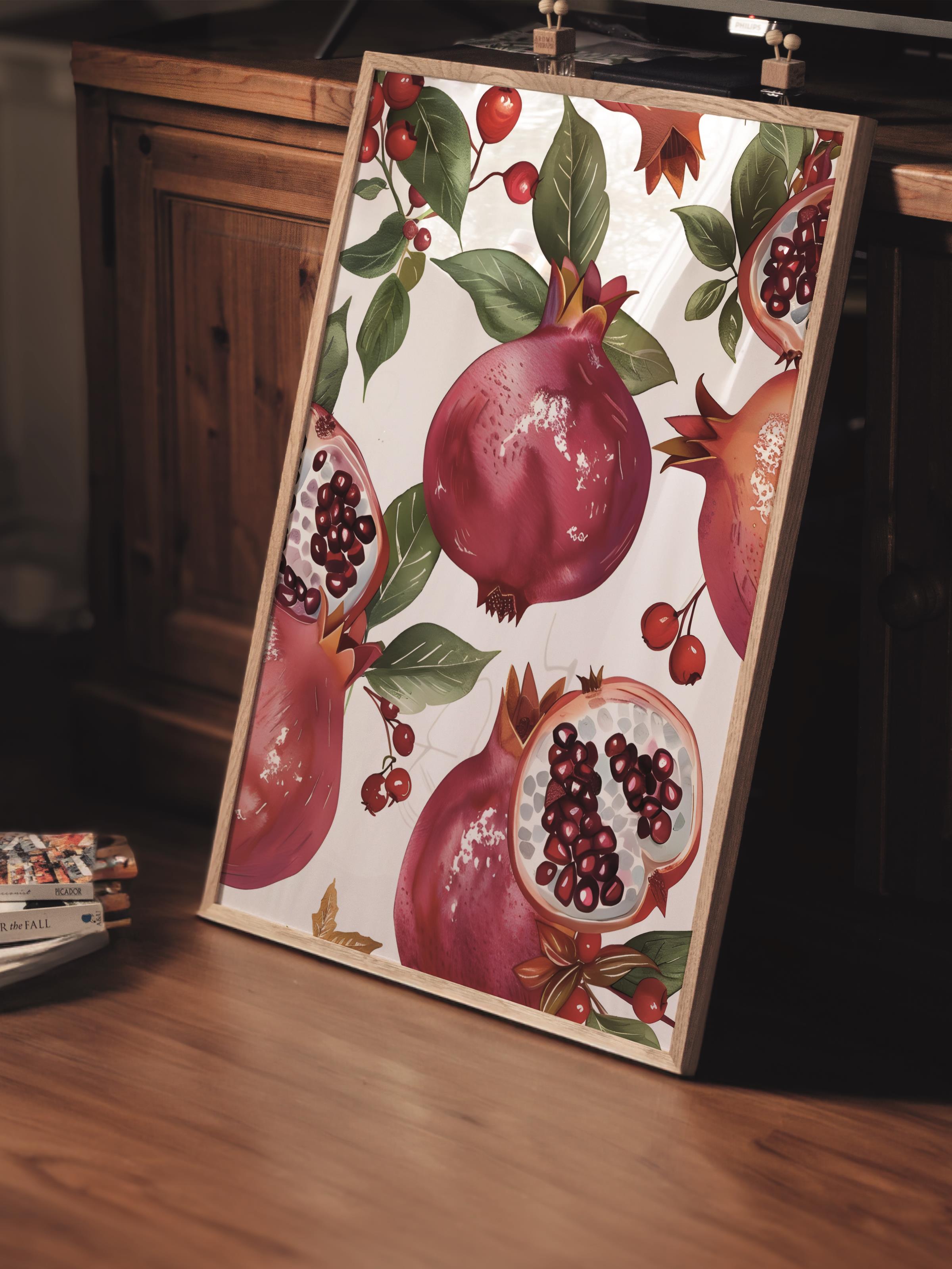 Çerçevesiz Poster Tablo, Duvar Posteri, Kağıt Poster, Nar Zamanı , Maximalist No:124