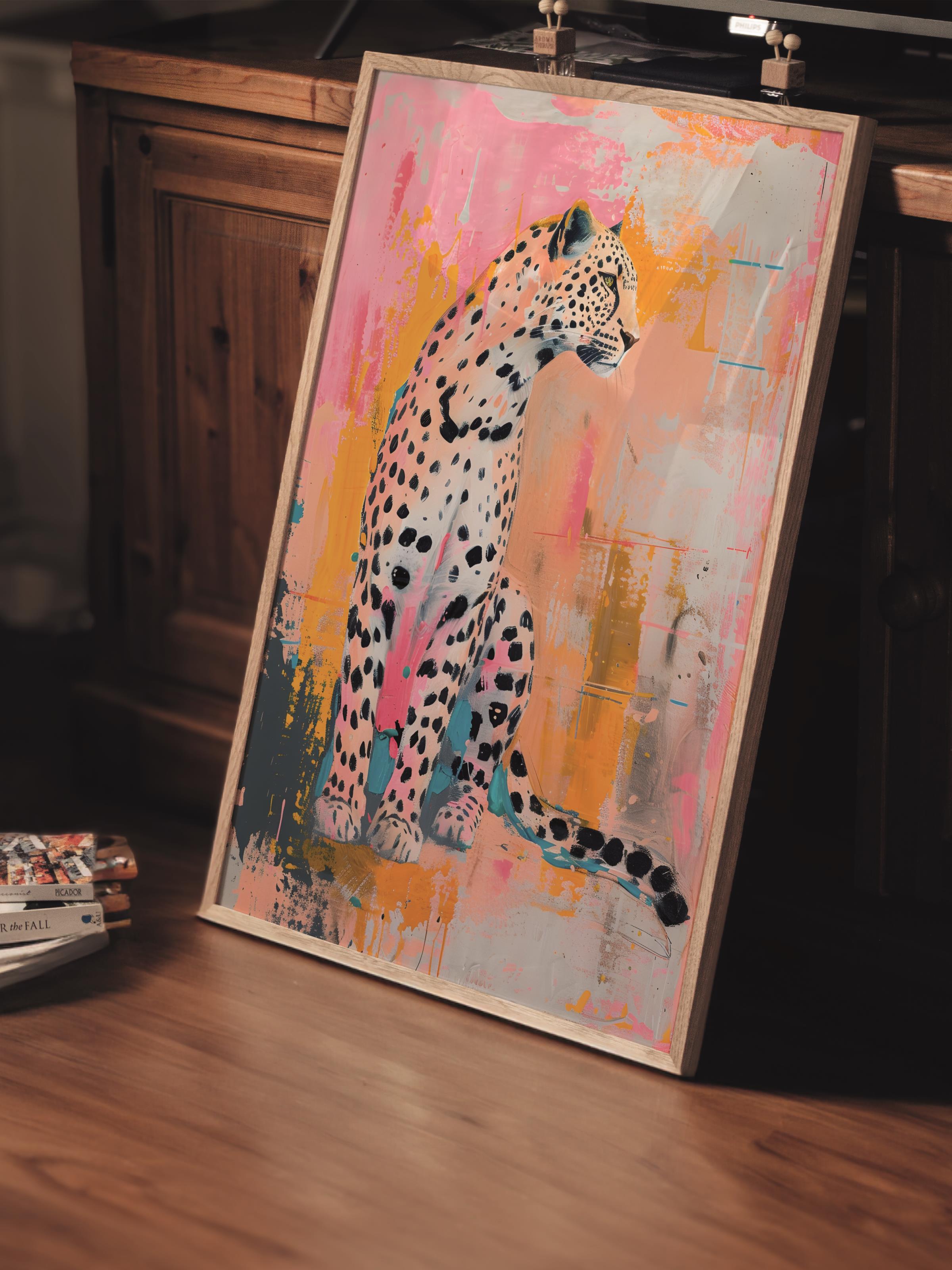 Çerçevesiz Poster Tablo, Duvar Posteri, Kağıt Poster, Cheetah'nın Saklı Dünyası , Maximalist No:148