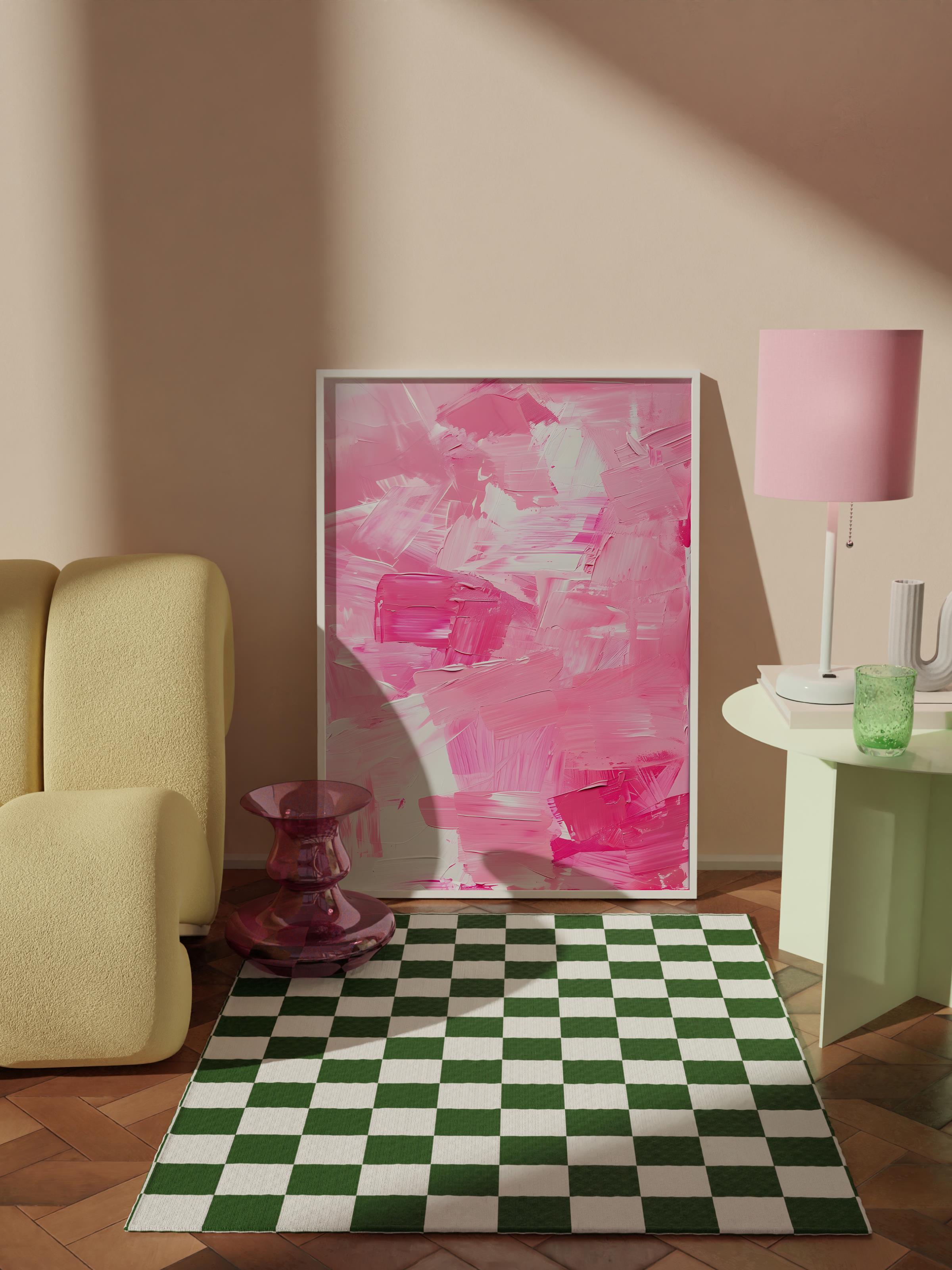 Çerçevesiz Poster Tablo, Duvar Posteri, Kağıt Poster, Pembe Rüya , Maximalist No:160