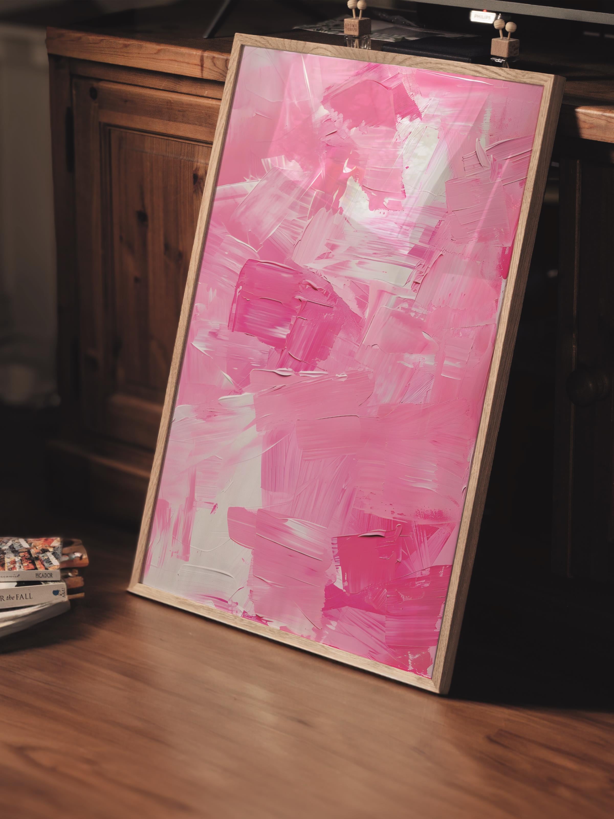 Çerçevesiz Poster Tablo, Duvar Posteri, Kağıt Poster, Pembe Rüya , Maximalist No:160