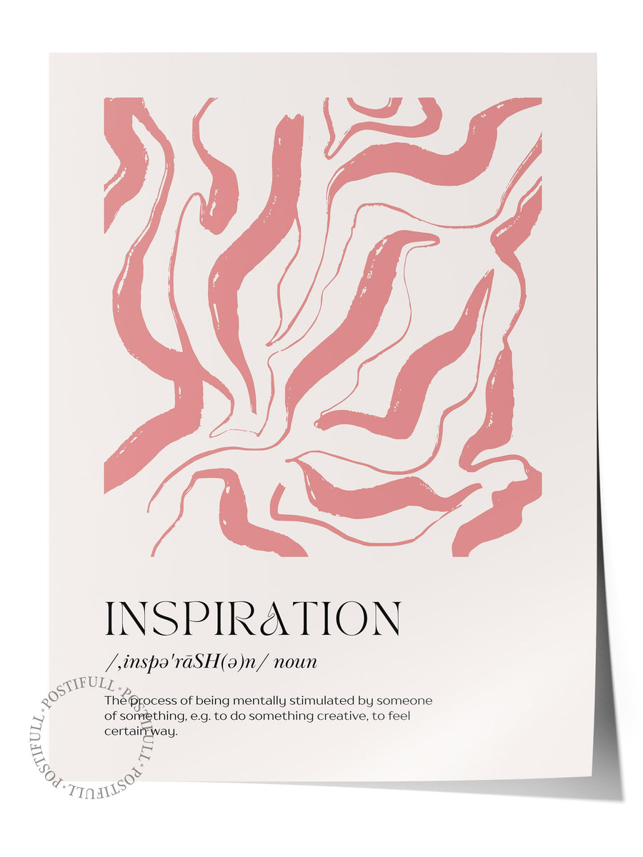 Farklı Tonlarda INSPIRATION Maximalist Çerçevesiz Poster
