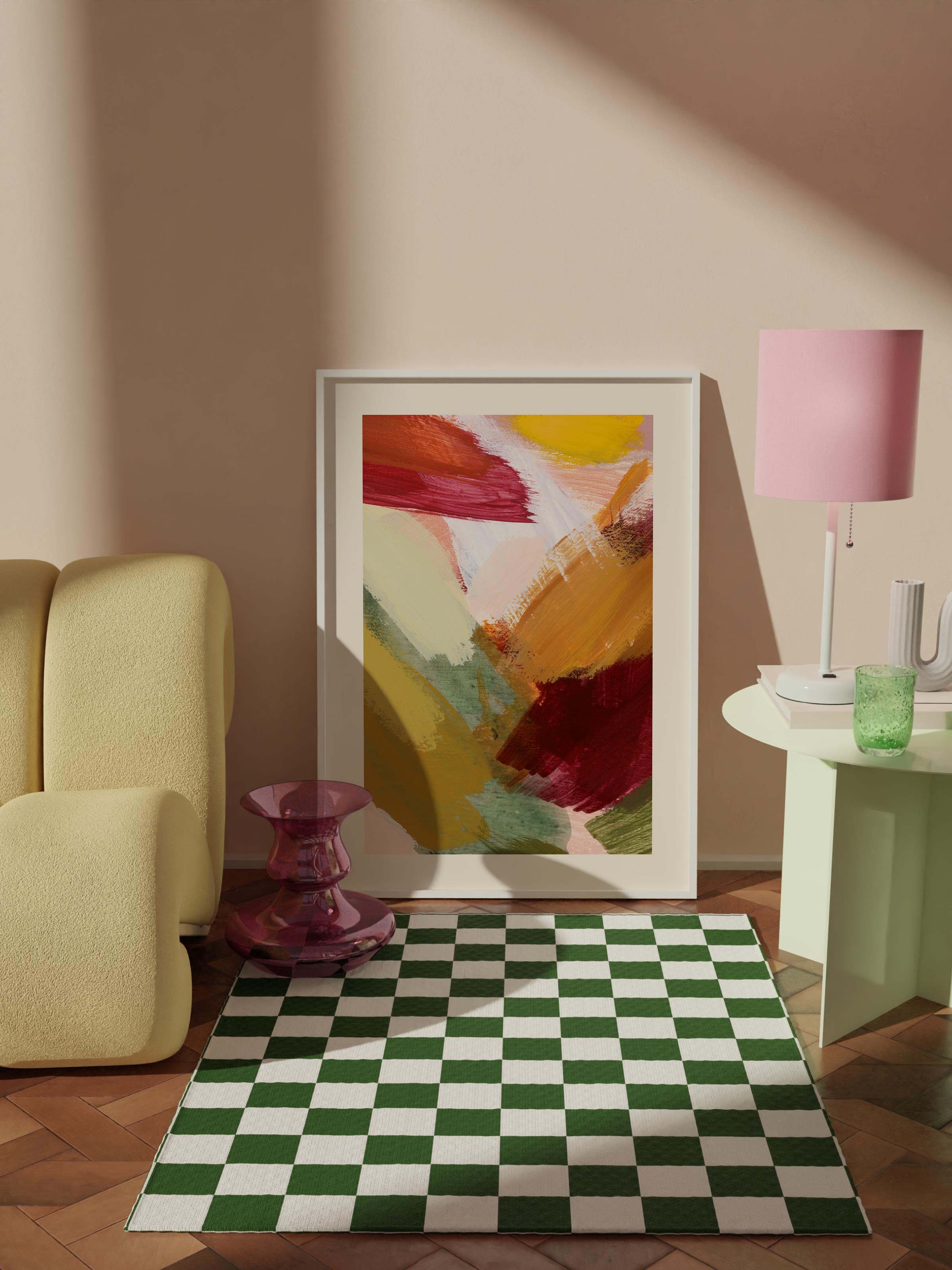 Çerçevesiz Poster Tablo, Duvar Posteri, Kağıt Poster, Soyut Çiçekler , Maximalist No:185