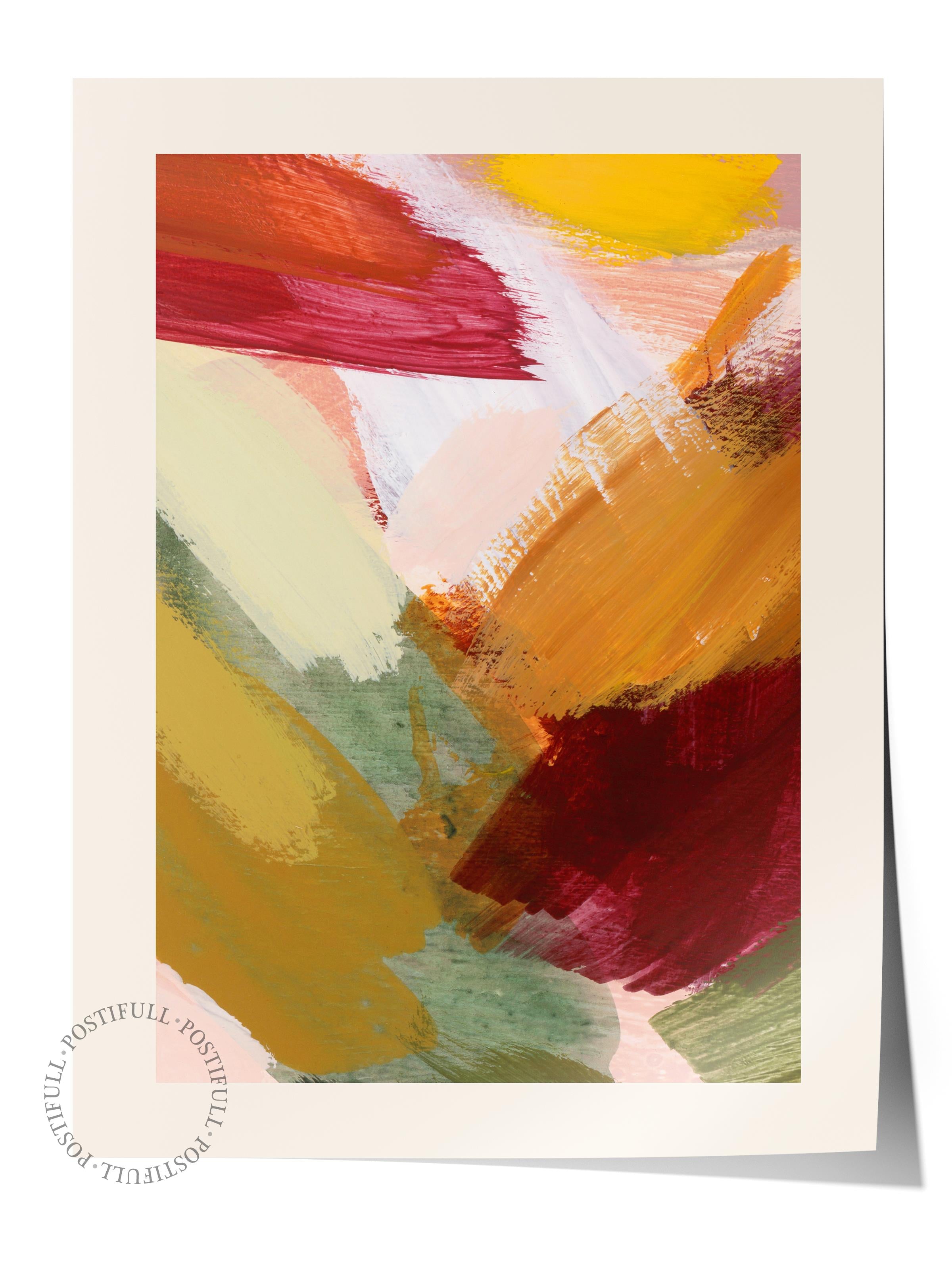 Çerçevesiz Poster Tablo, Duvar Posteri, Kağıt Poster, Soyut Çiçekler , Maximalist No:185