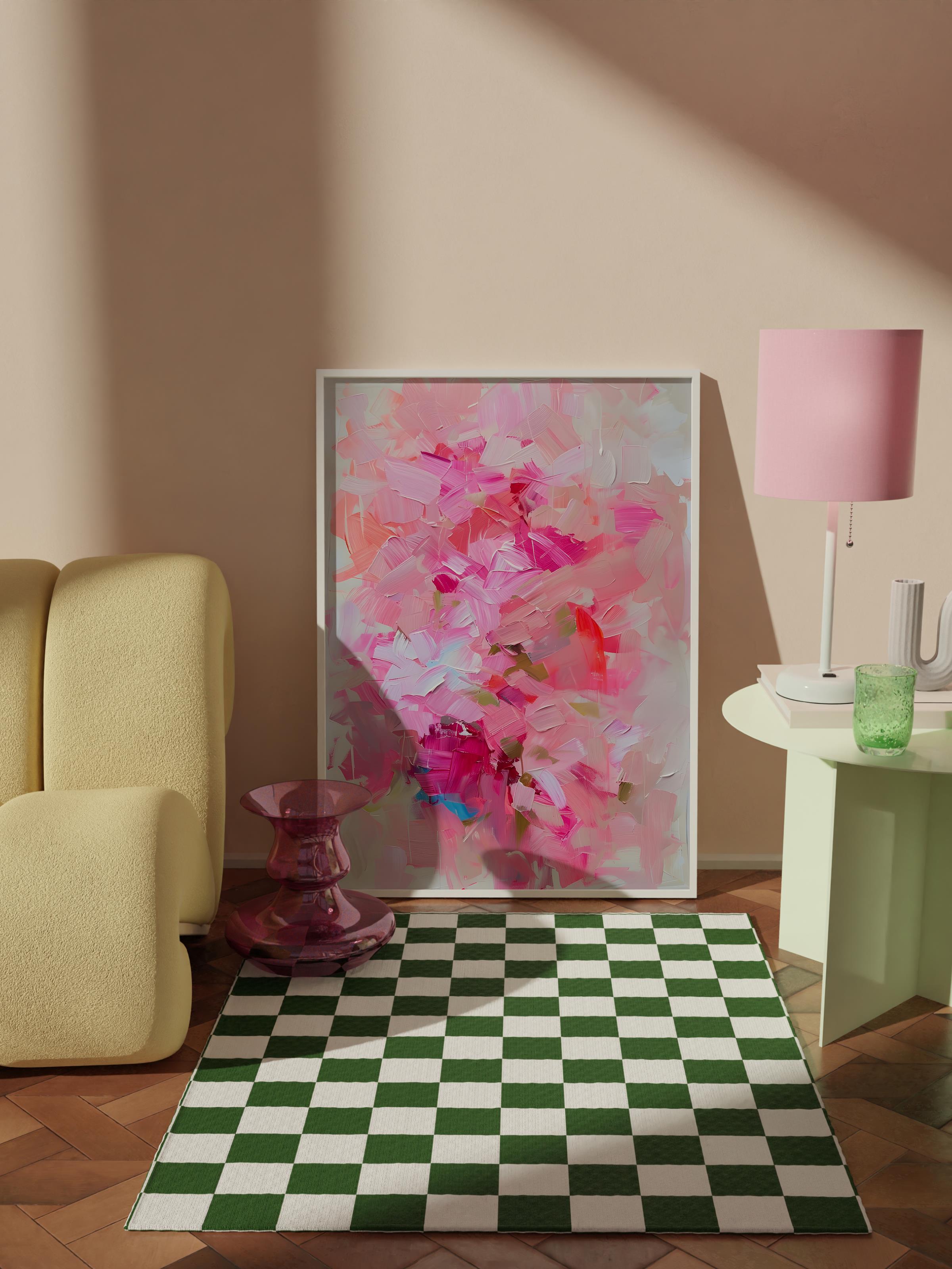 Çerçevesiz Poster Tablo, Duvar Posteri, Kağıt Poster, Pastel Bahar Esintisi , Maximalist No:129