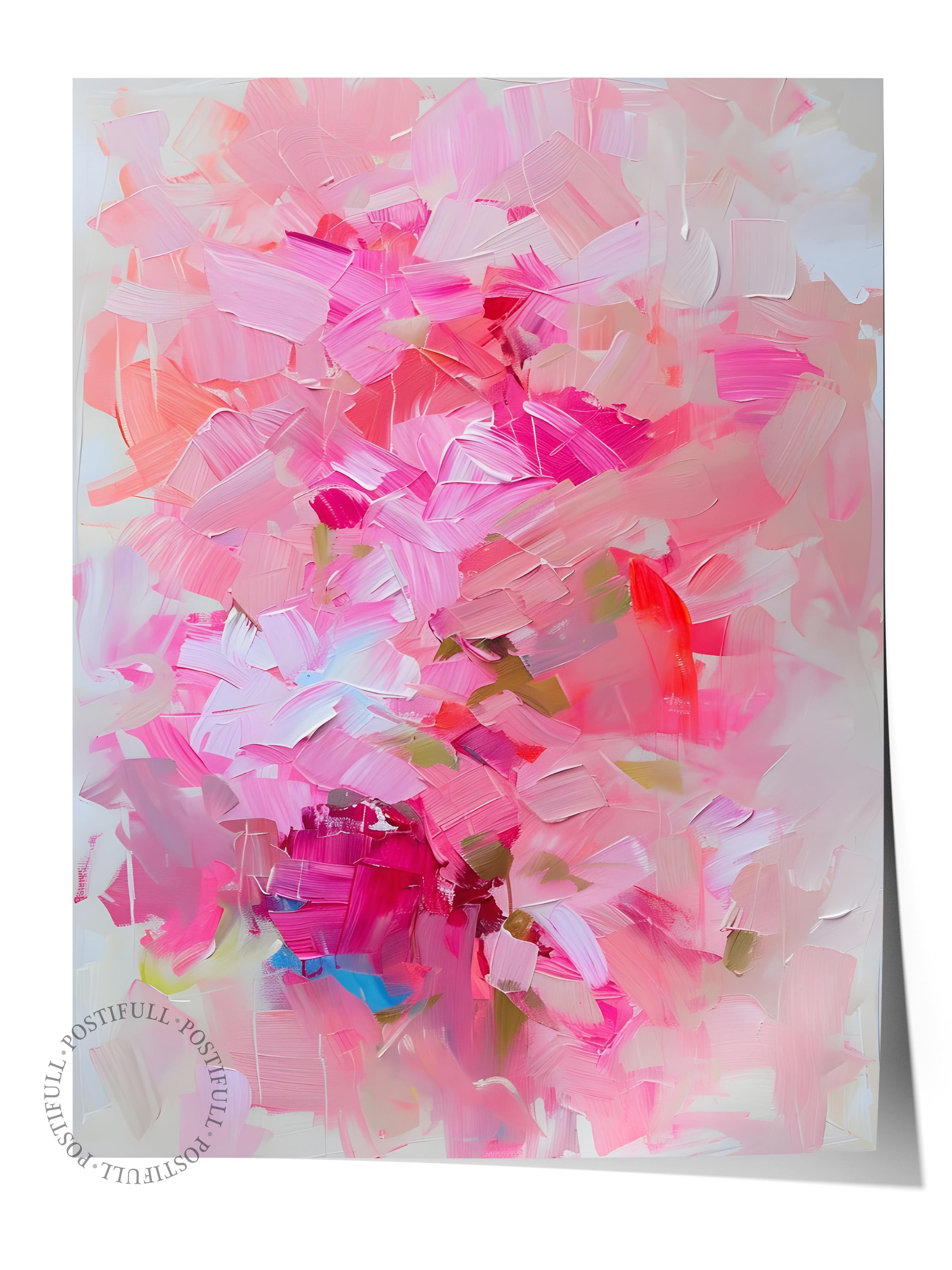 Çerçevesiz Poster Tablo, Duvar Posteri, Kağıt Poster, Pastel Bahar Esintisi , Maximalist No:129