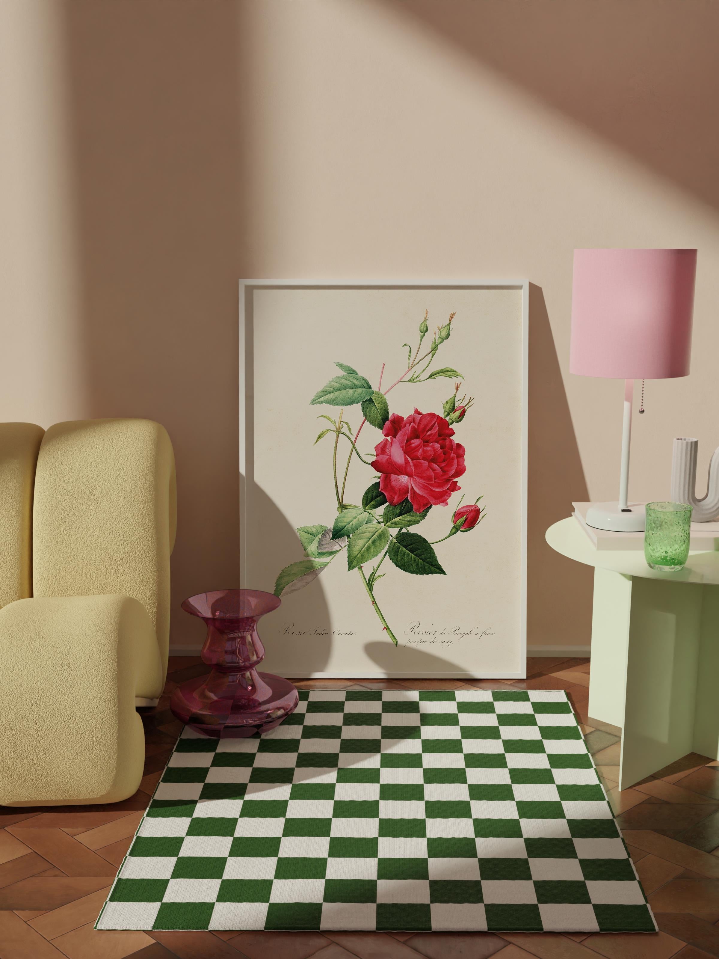 Çerçevesiz Poster Tablo, Duvar Posteri, Kağıt Poster, Kırmızı Güller , Maximalist No:262