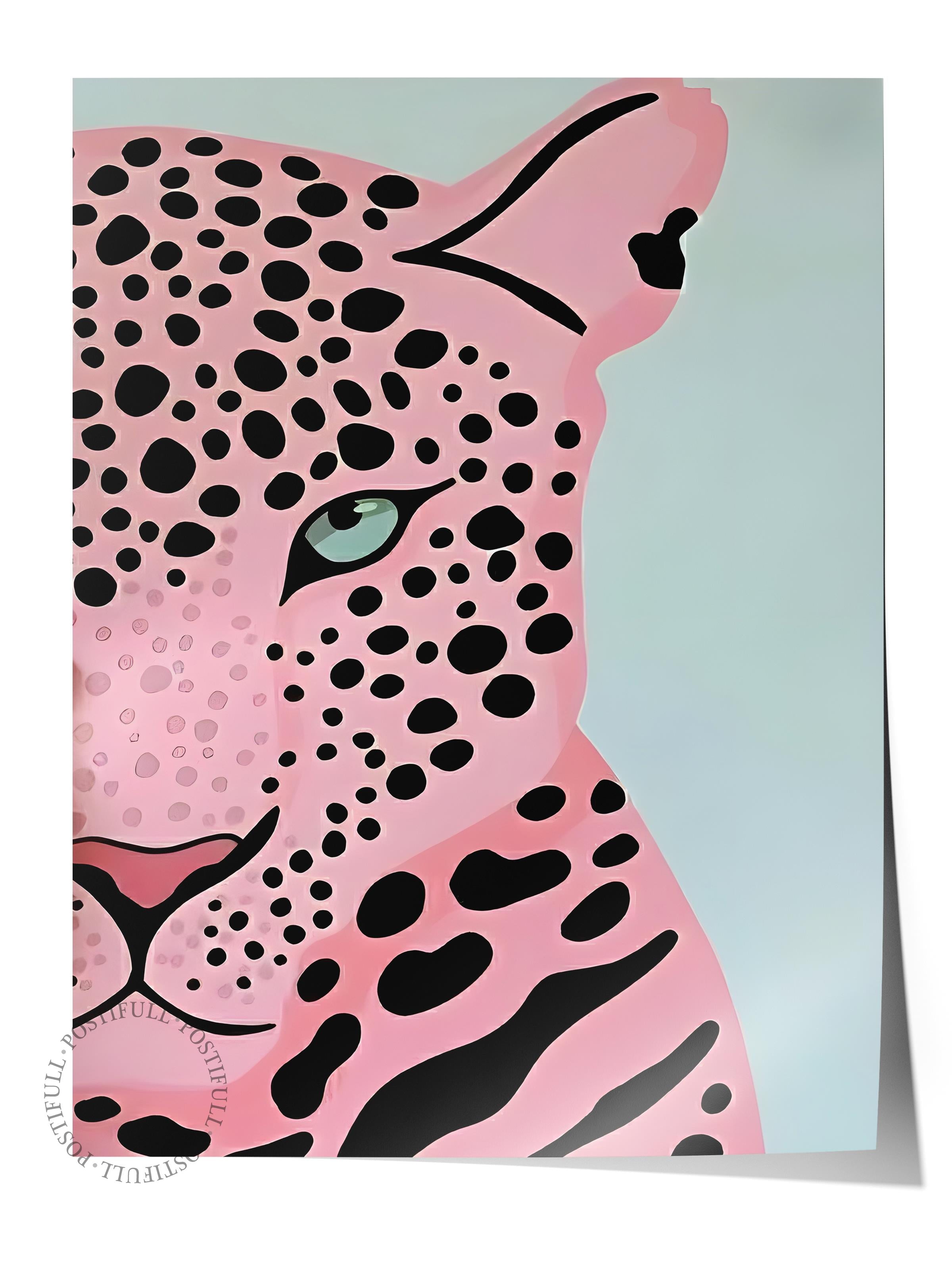 Çerçevesiz Poster Tablo, Duvar Posteri, Kağıt Poster, Leoparın İzinde , Maximalist No:55