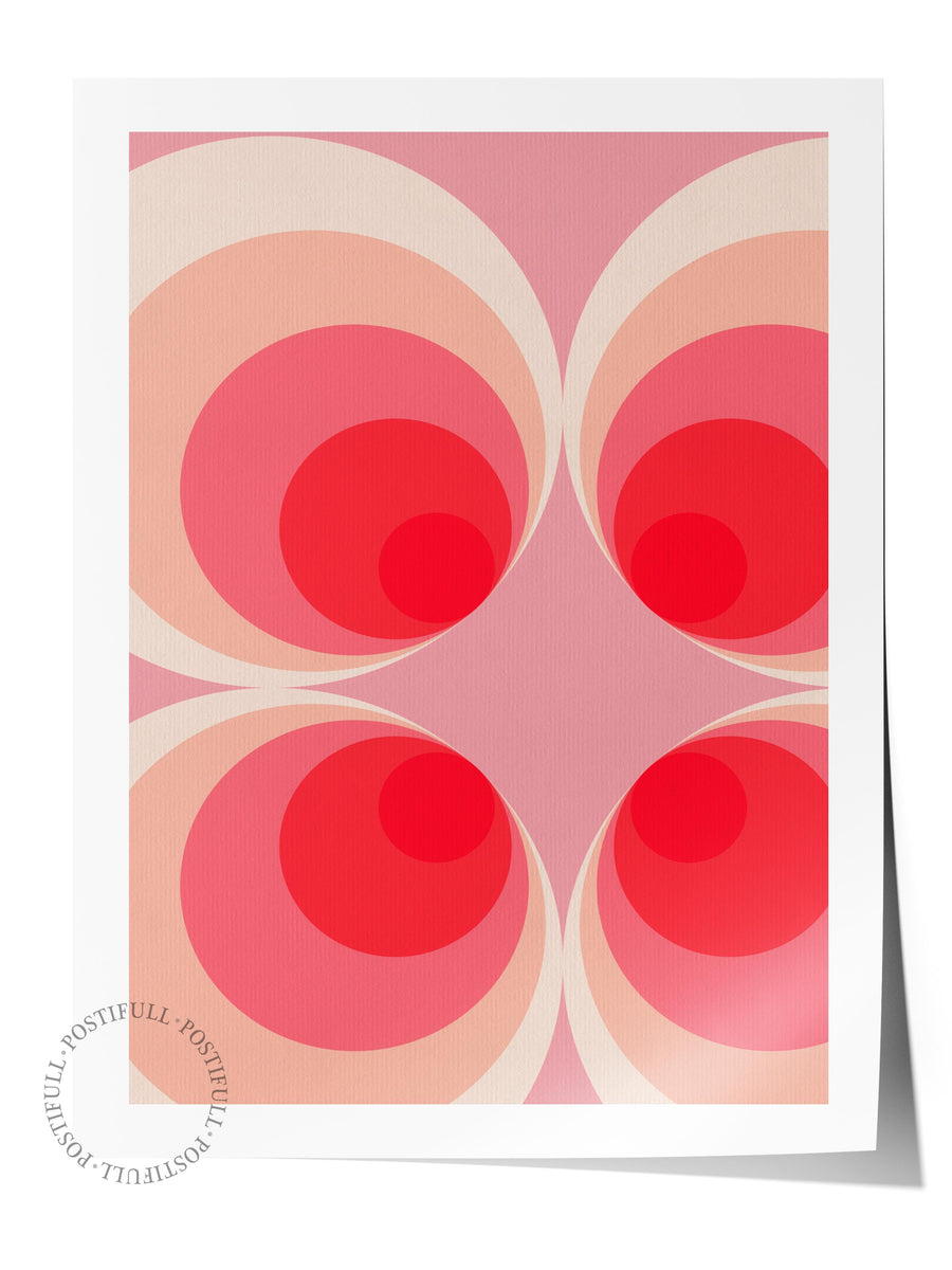 Geometrik Daireler Maximalist Çerçevesiz Poster