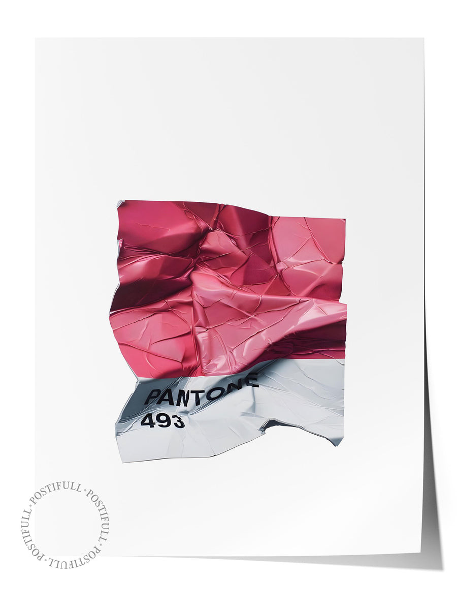 Pantone 493 Maximalist Çerçevesiz Poster