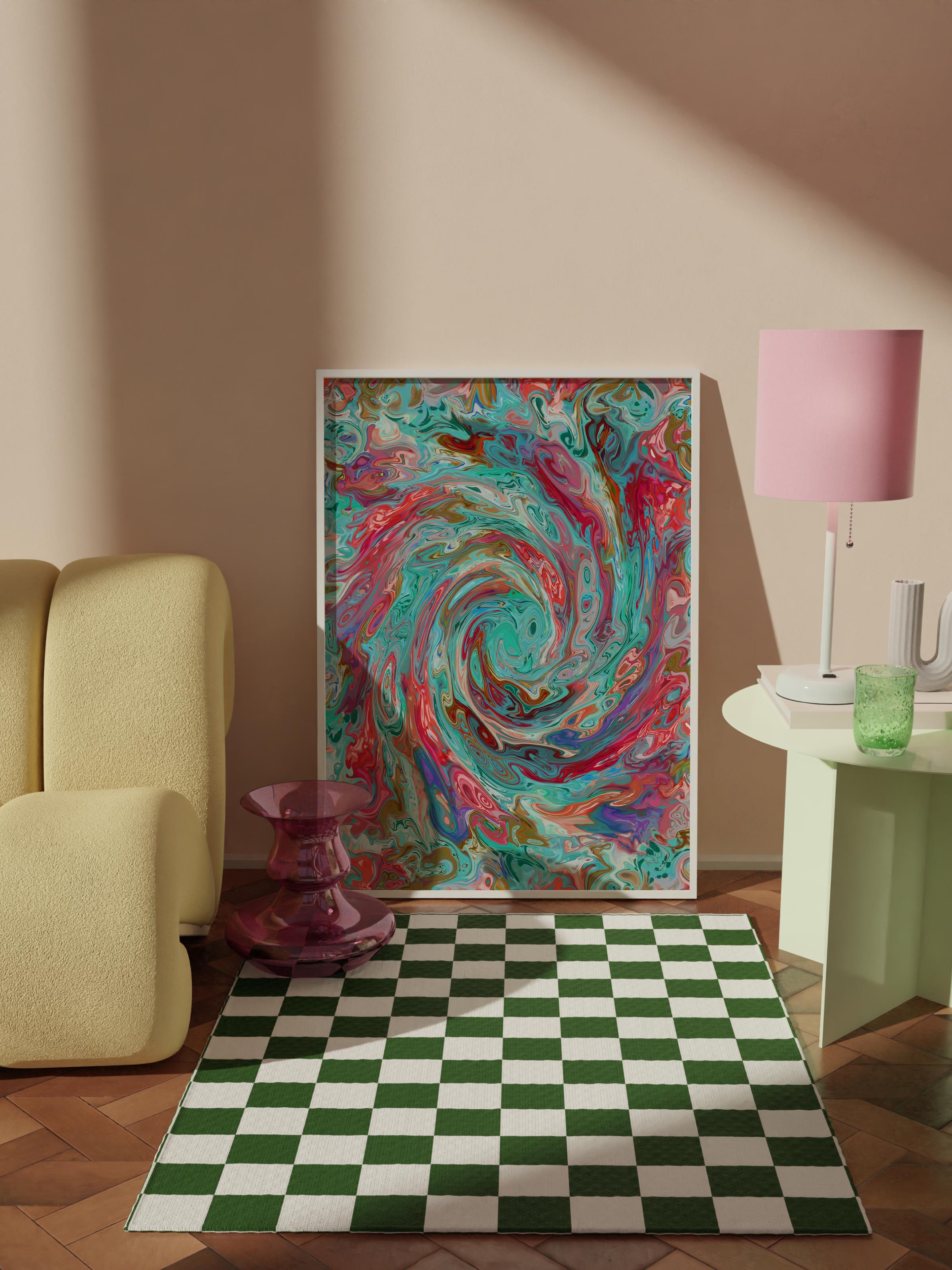 Çerçevesiz Poster Tablo, Duvar Posteri, Kağıt Poster, Galaksi Sarmalı , Maximalist No:273