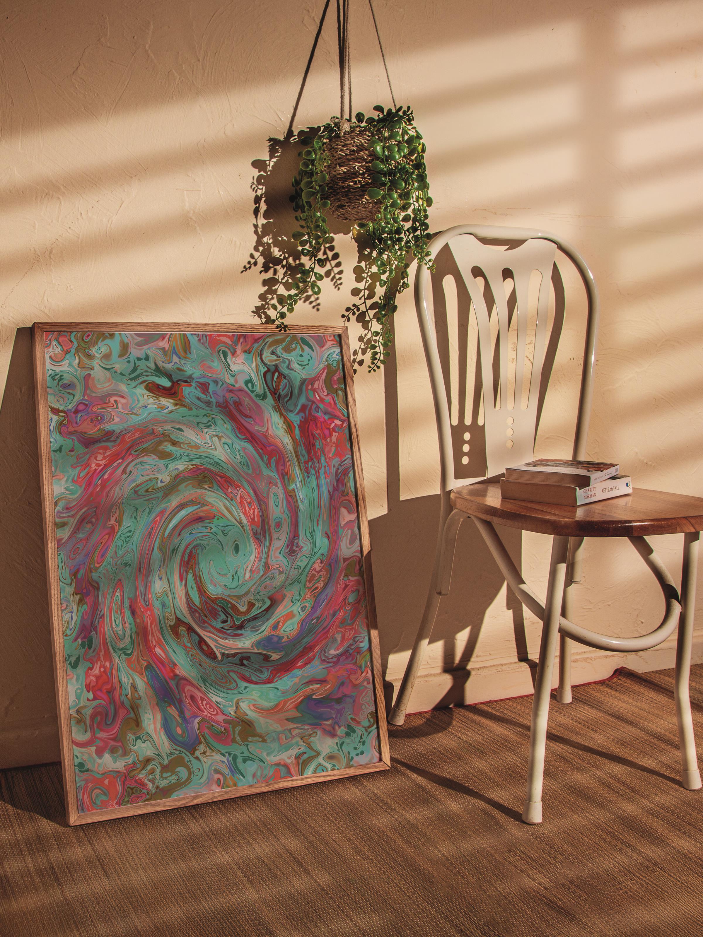 Çerçevesiz Poster Tablo, Duvar Posteri, Kağıt Poster, Galaksi Sarmalı , Maximalist No:273