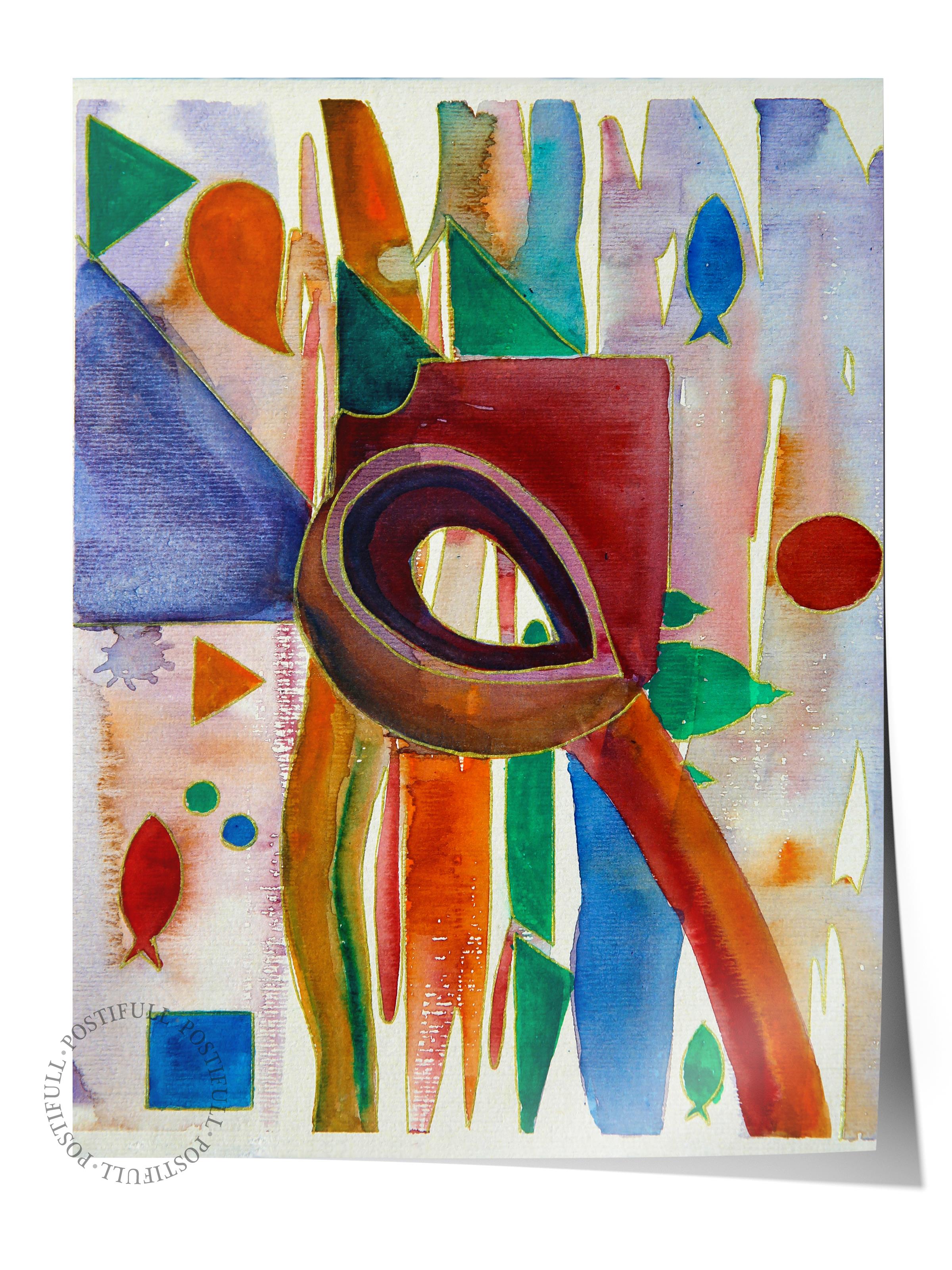 Çerçevesiz Poster Tablo, Duvar Posteri, Kağıt Poster, Sanatçının Aracı , Maximalist No:223