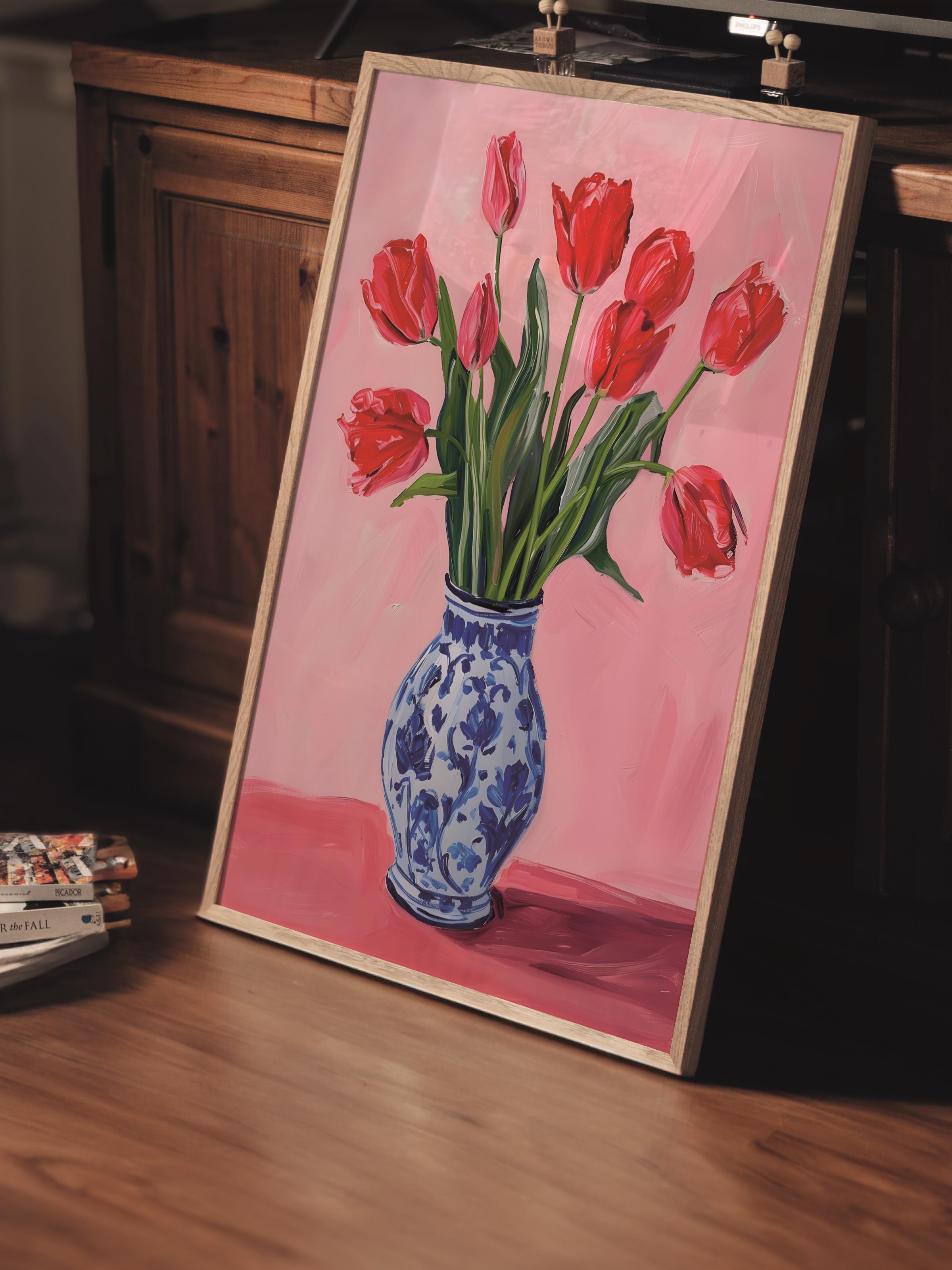 Çerçevesiz Poster Tablo, Duvar Posteri, Kağıt Poster, Lalenin Zarafeti , Maximalist No:151