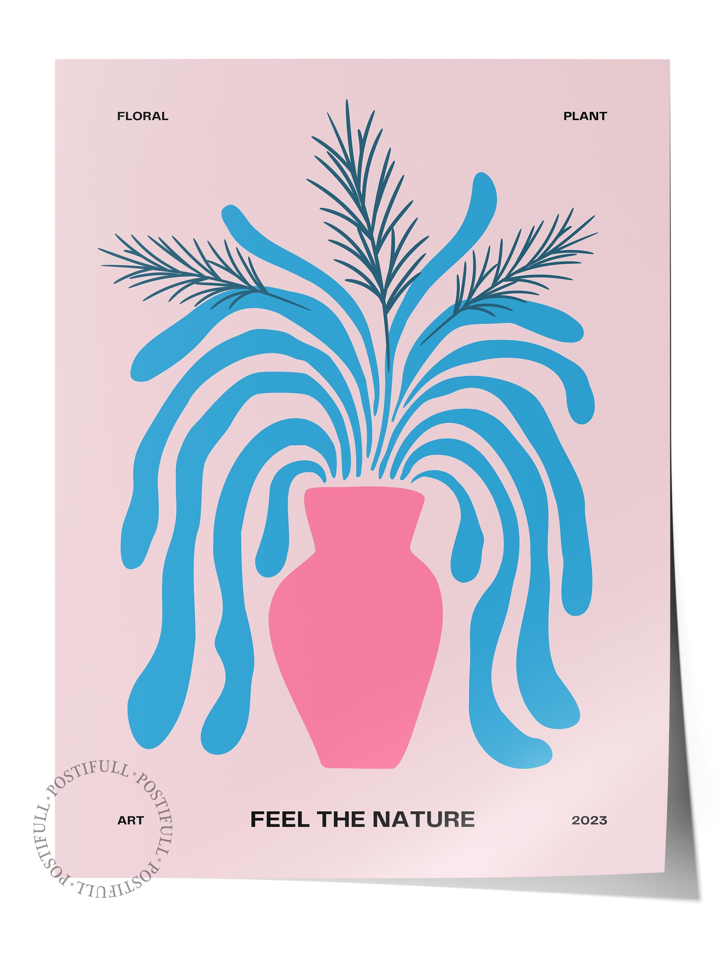Çerçevesiz Poster Tablo, Duvar Posteri, Kağıt Poster, Pembe Tropikal Kuş , Maximalist No:35