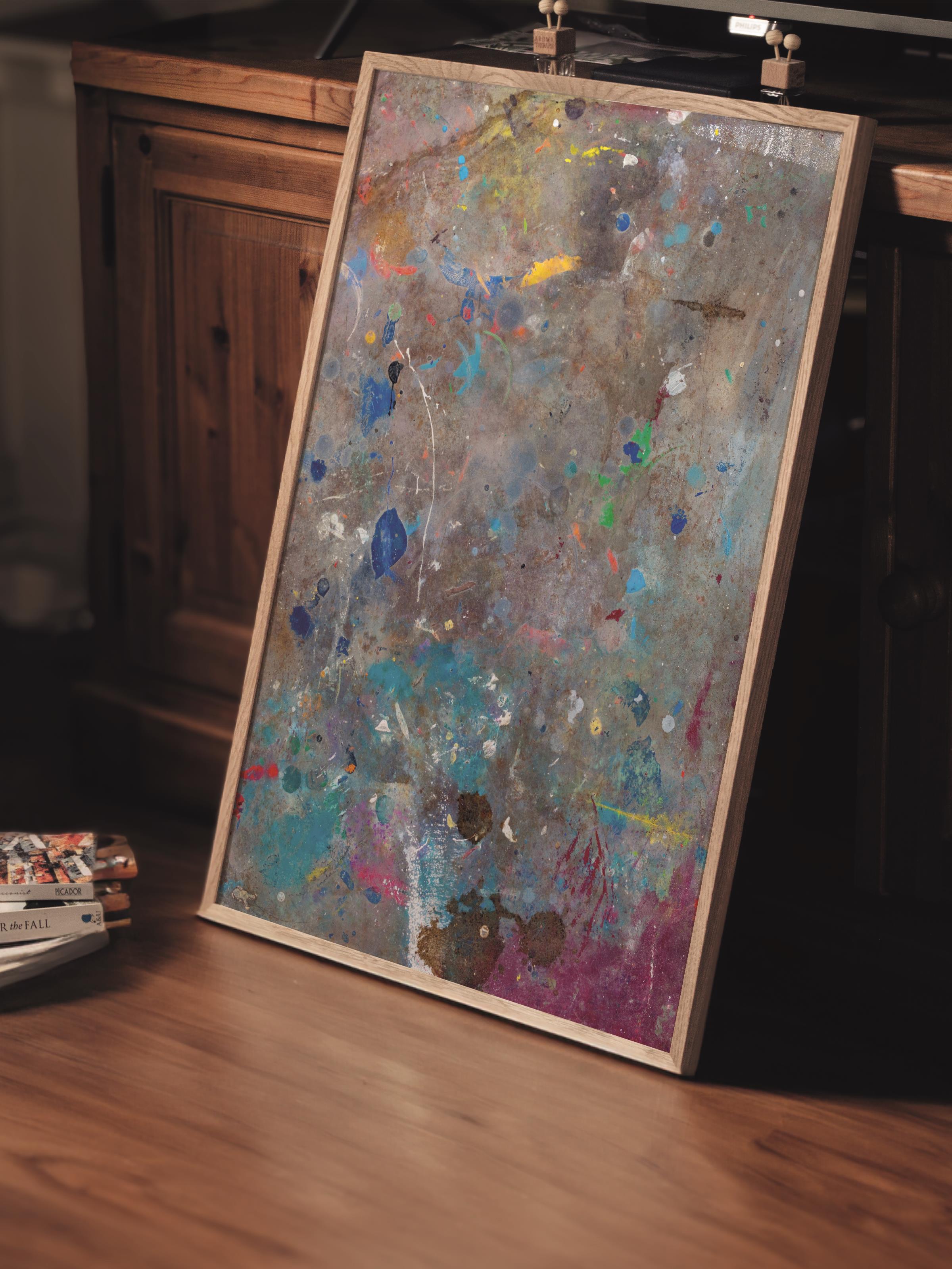 Çerçevesiz Poster Tablo, Duvar Posteri, Kağıt Poster, Soyut Çiçekler , Maximalist No:230