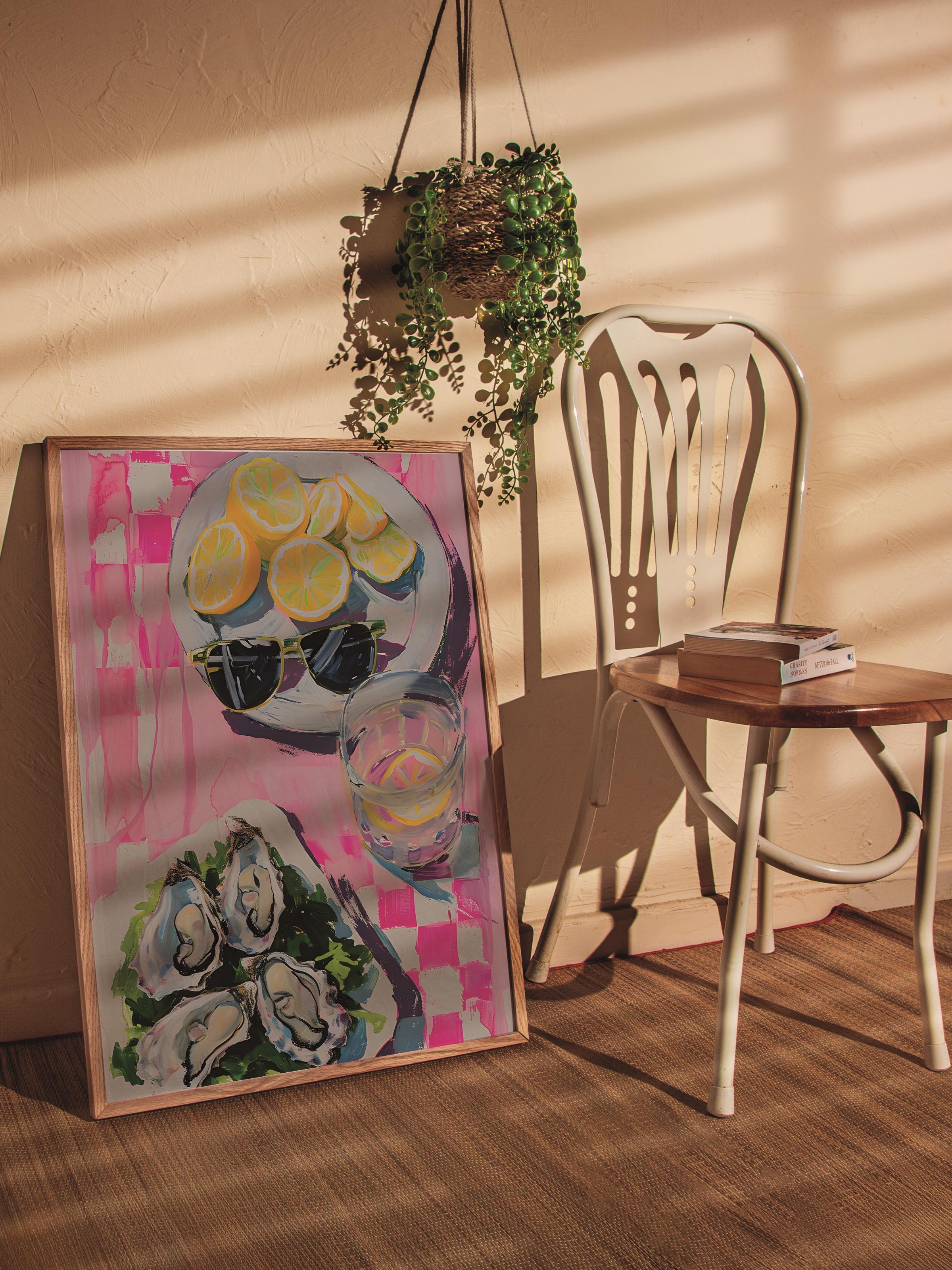 Çerçevesiz Poster Tablo, Duvar Posteri, Kağıt Poster, Pembe Narenciye Bükümü , Maximalist No:13
