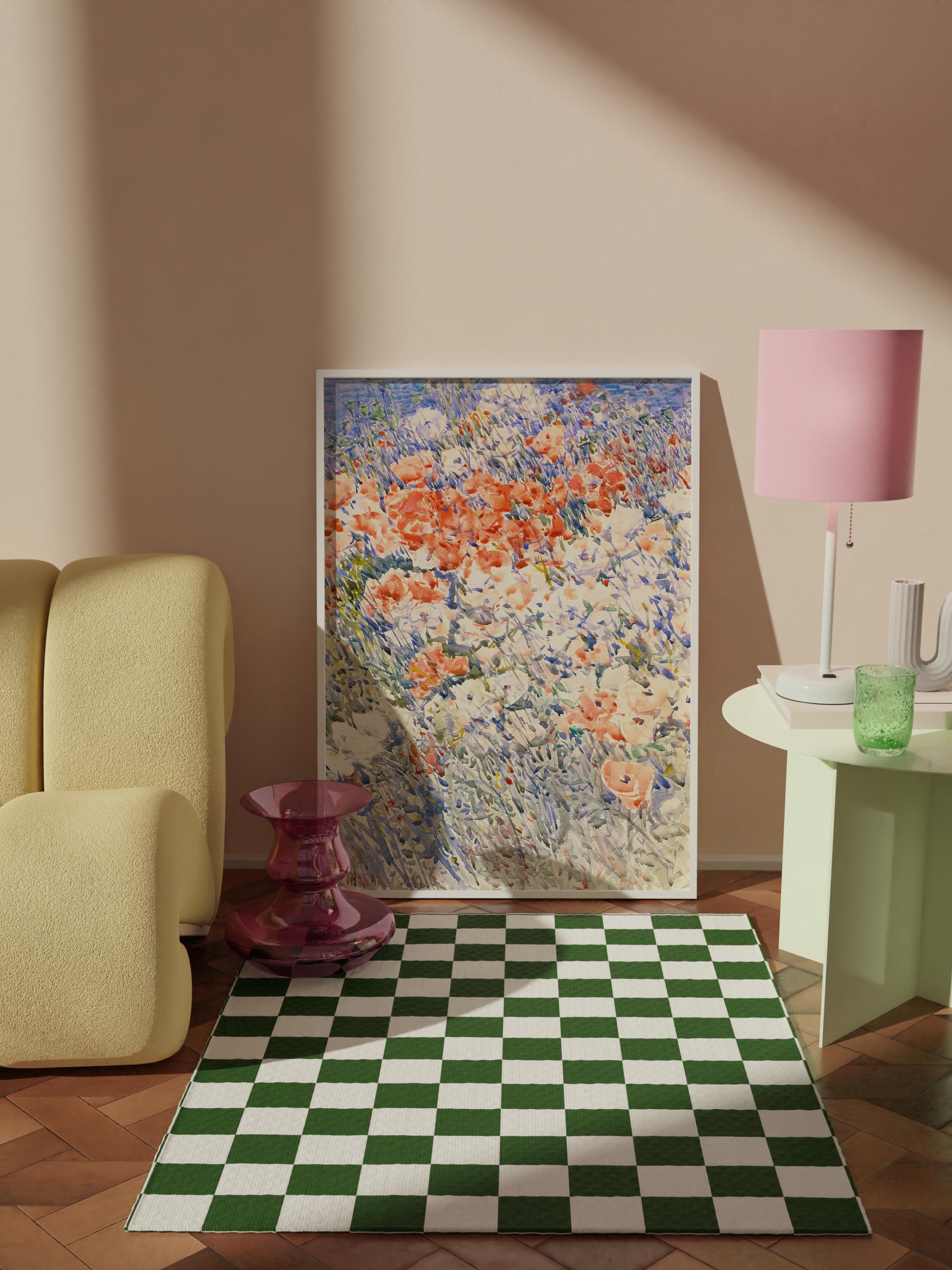 Çerçevesiz Poster Tablo, Duvar Posteri, Kağıt Poster, Çiçek Tarlası , Maximalist No:280