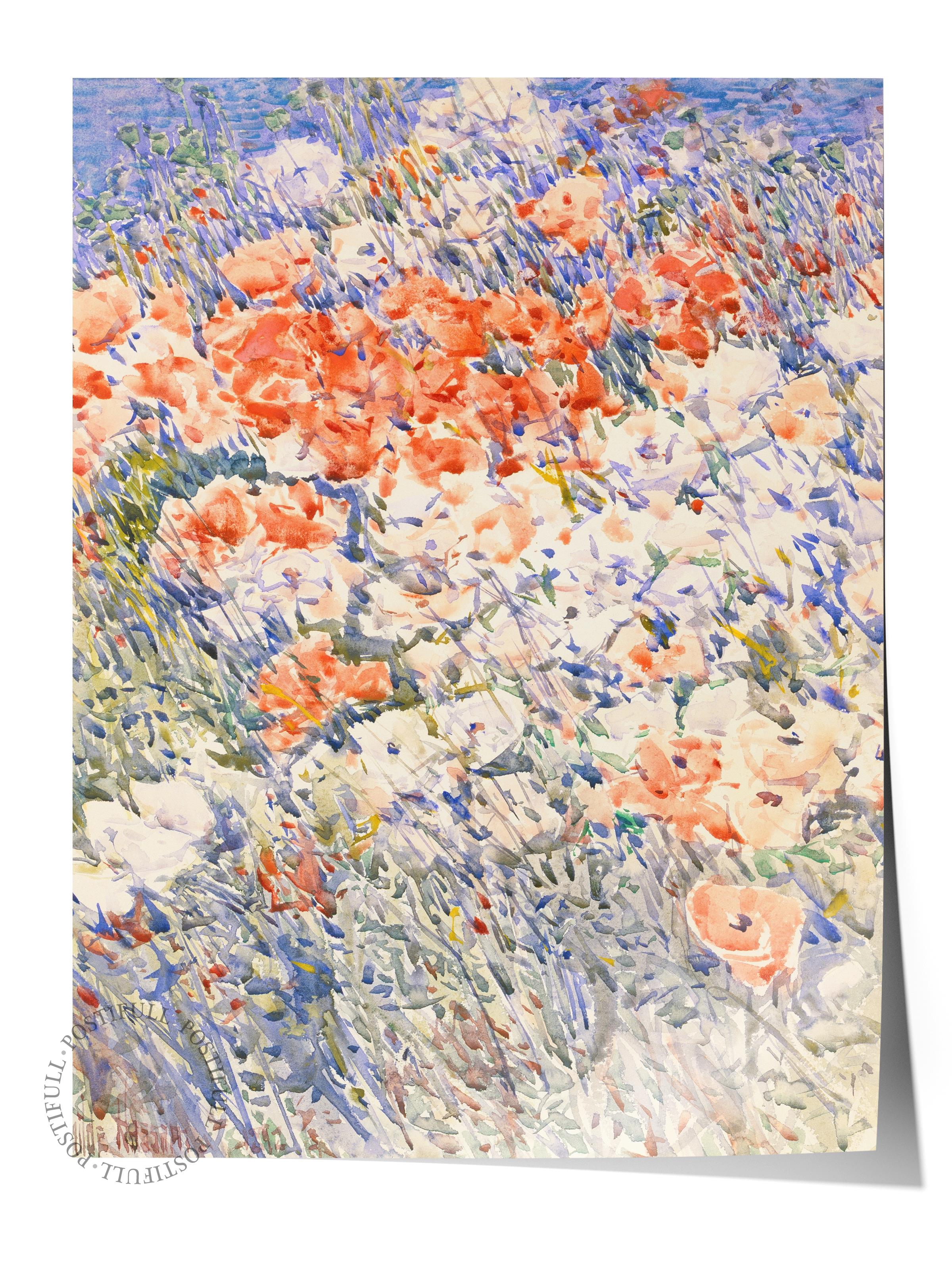 Çerçevesiz Poster Tablo, Duvar Posteri, Kağıt Poster, Çiçek Tarlası , Maximalist No:280