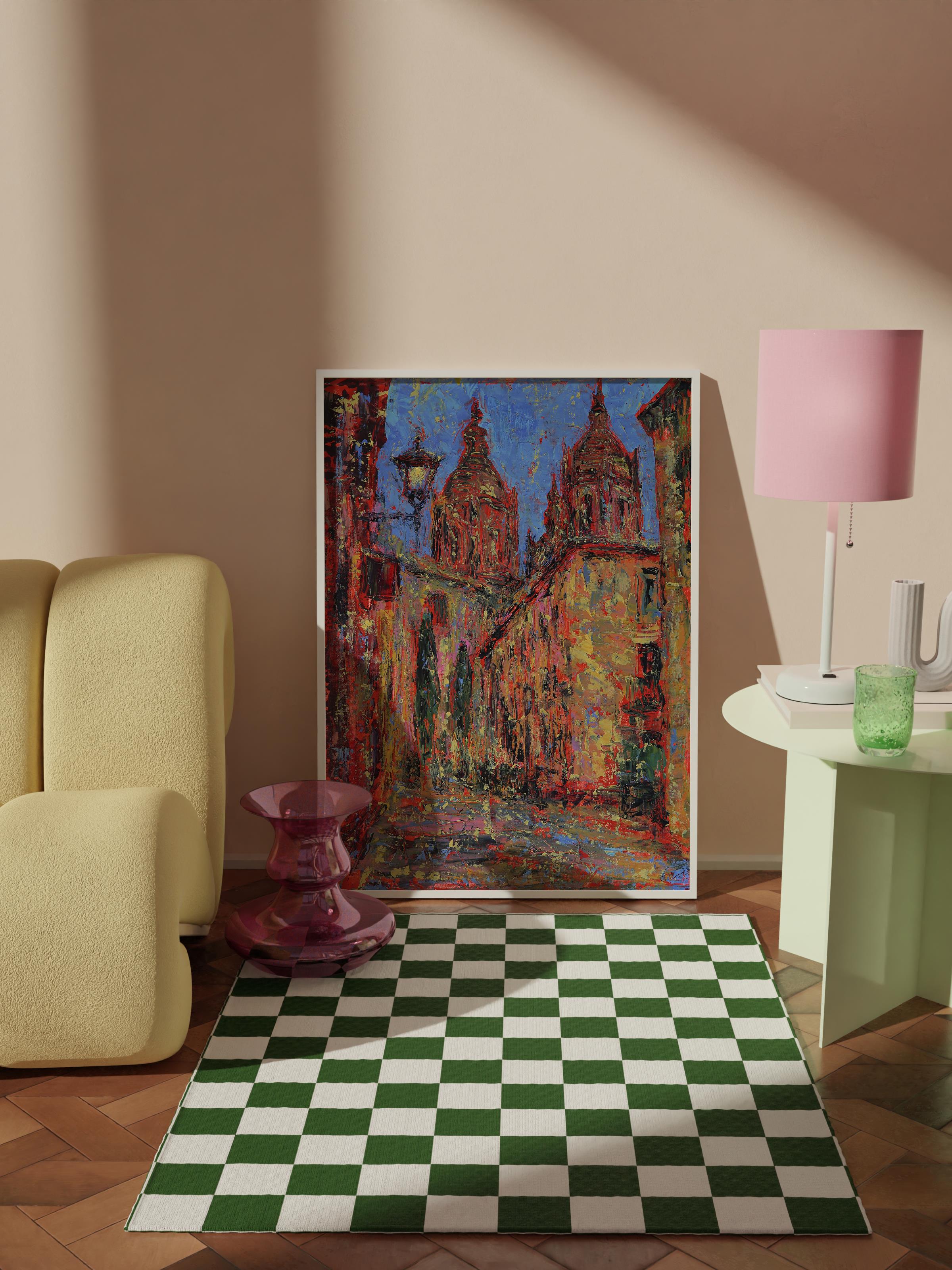 Çerçevesiz Poster Tablo, Duvar Posteri, Kağıt Poster, Şehirde Gece , Maximalist No:276