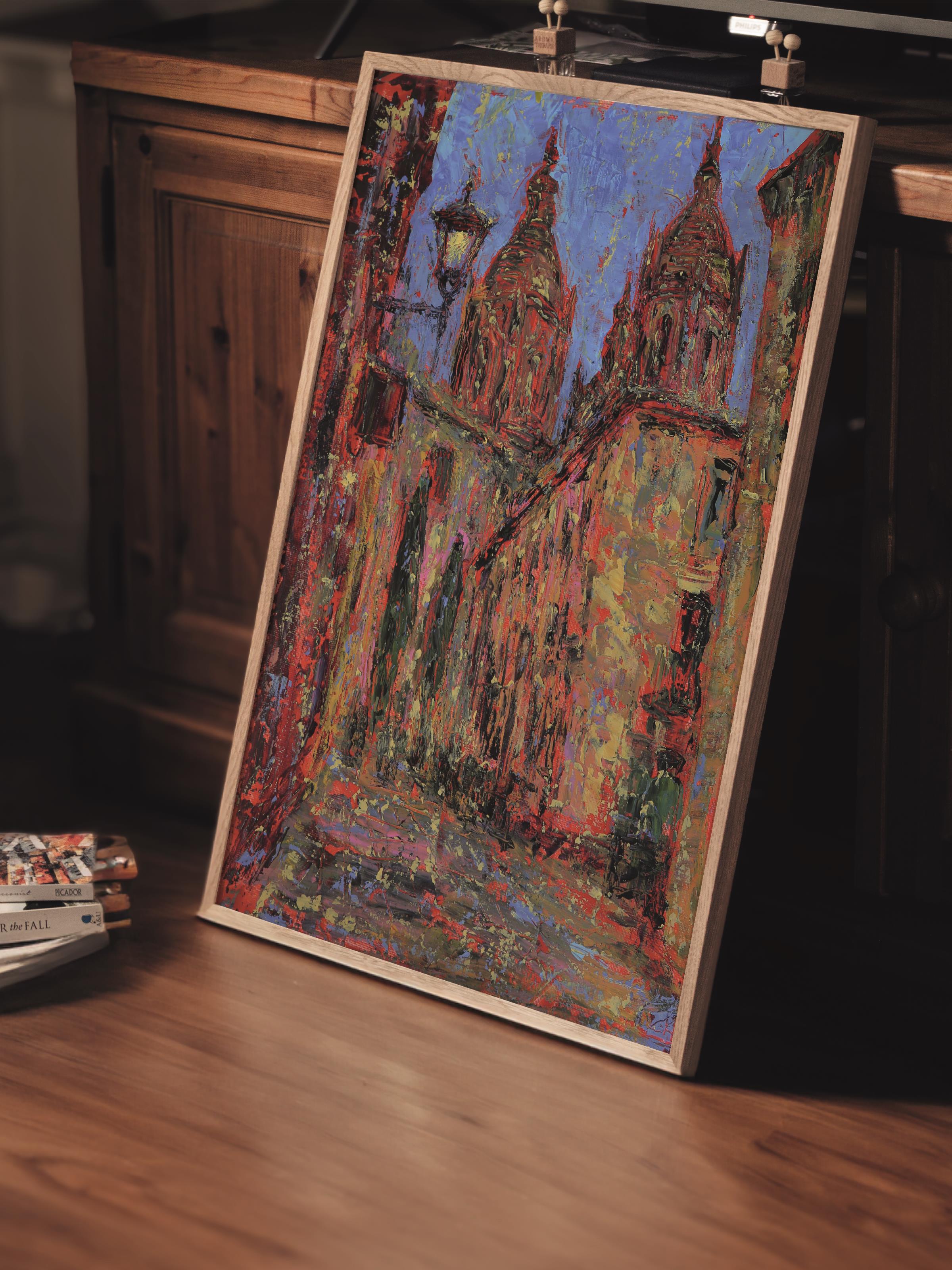 Çerçevesiz Poster Tablo, Duvar Posteri, Kağıt Poster, Şehirde Gece , Maximalist No:276