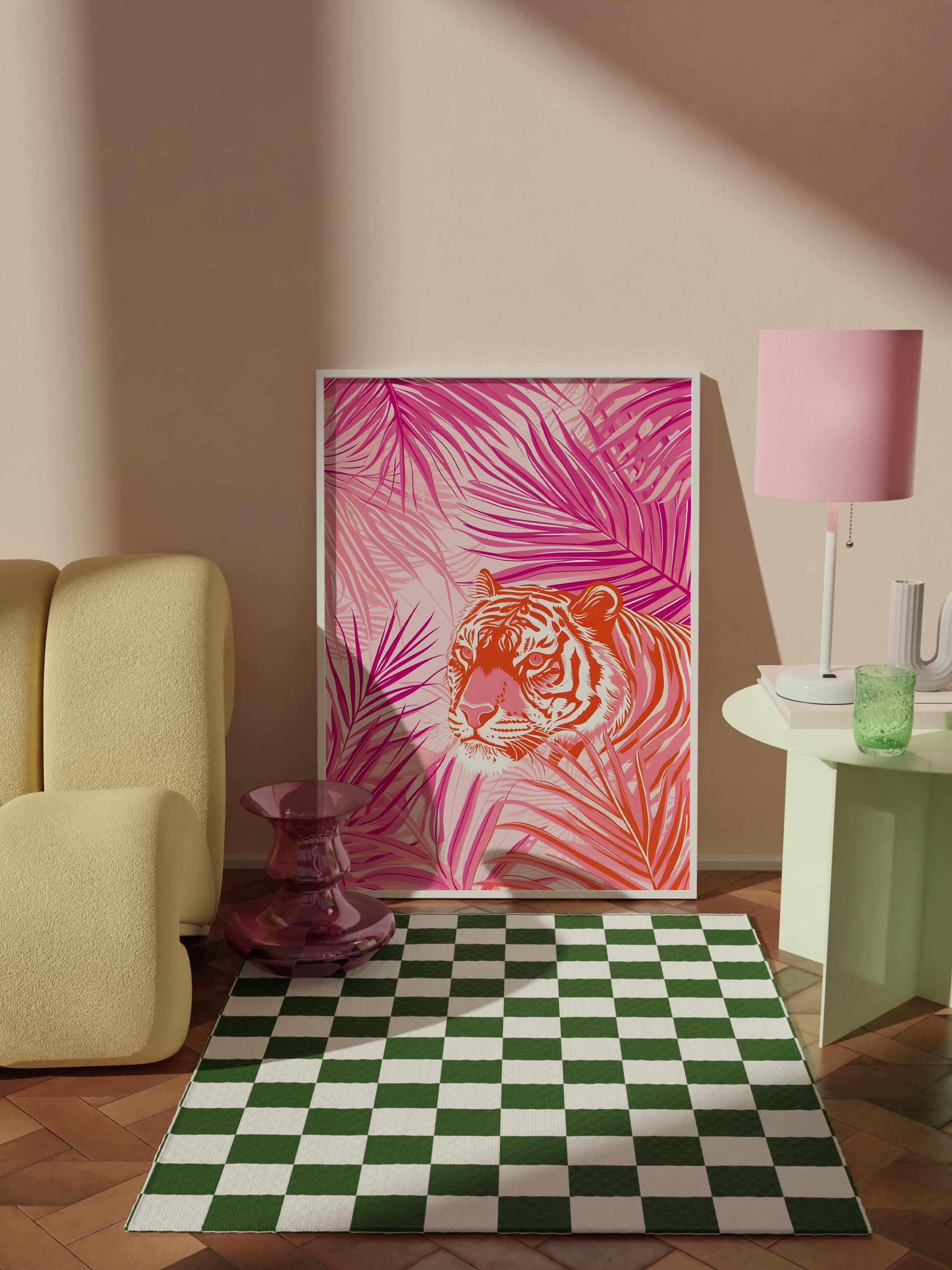 Çerçevesiz Poster Tablo, Duvar Posteri, Kağıt Poster, Kaplanın Gizli Bahçesi , Maximalist No:152