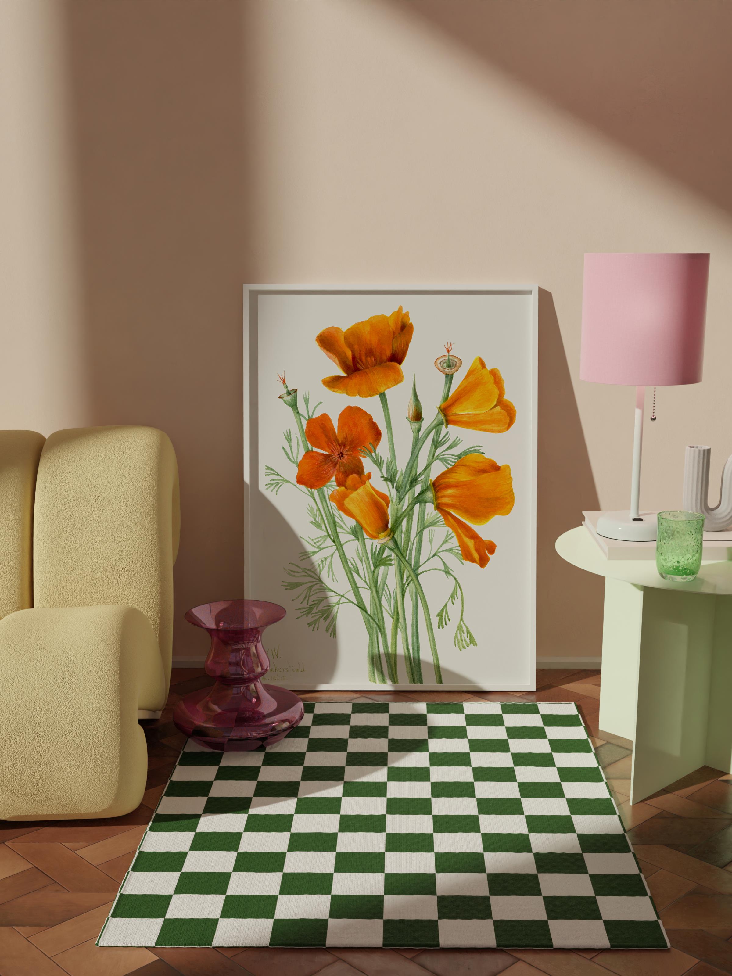 Çerçevesiz Poster Tablo, Duvar Posteri, Kağıt Poster, Turuncu Güneş , Maximalist No:257
