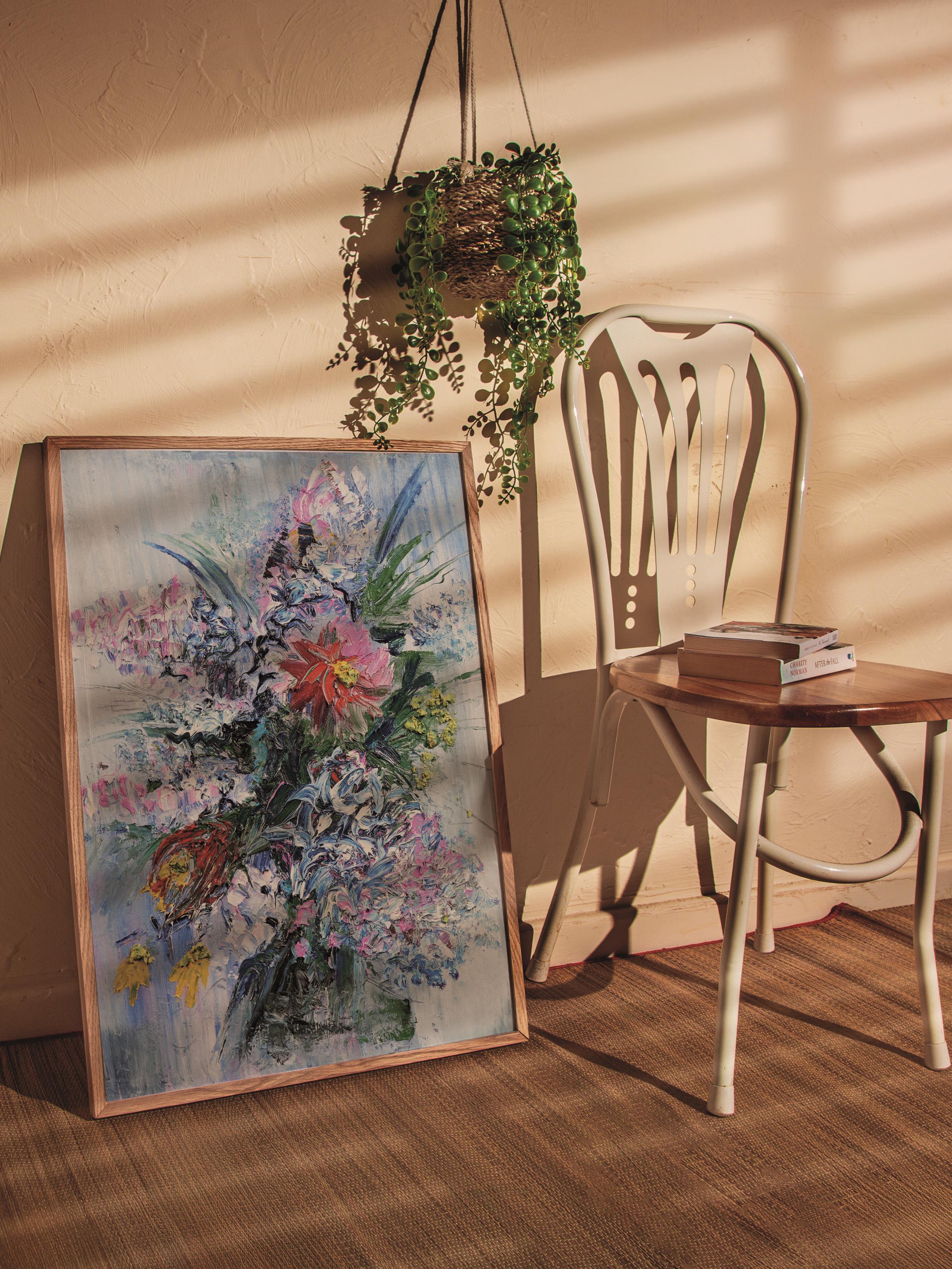 Çerçevesiz Poster Tablo, Duvar Posteri, Kağıt Poster, Yabani Çiçeklerin Dansı , Maximalist No:226