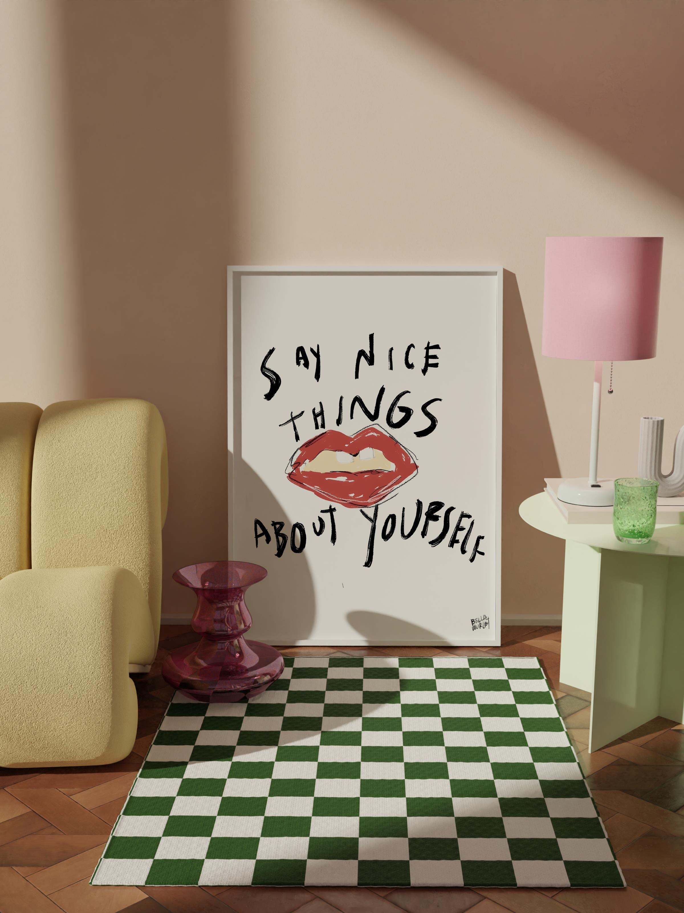 Çerçevesiz Poster Tablo, Duvar Posteri, Kağıt Poster, Kendini Sev , Maximalist No:74
