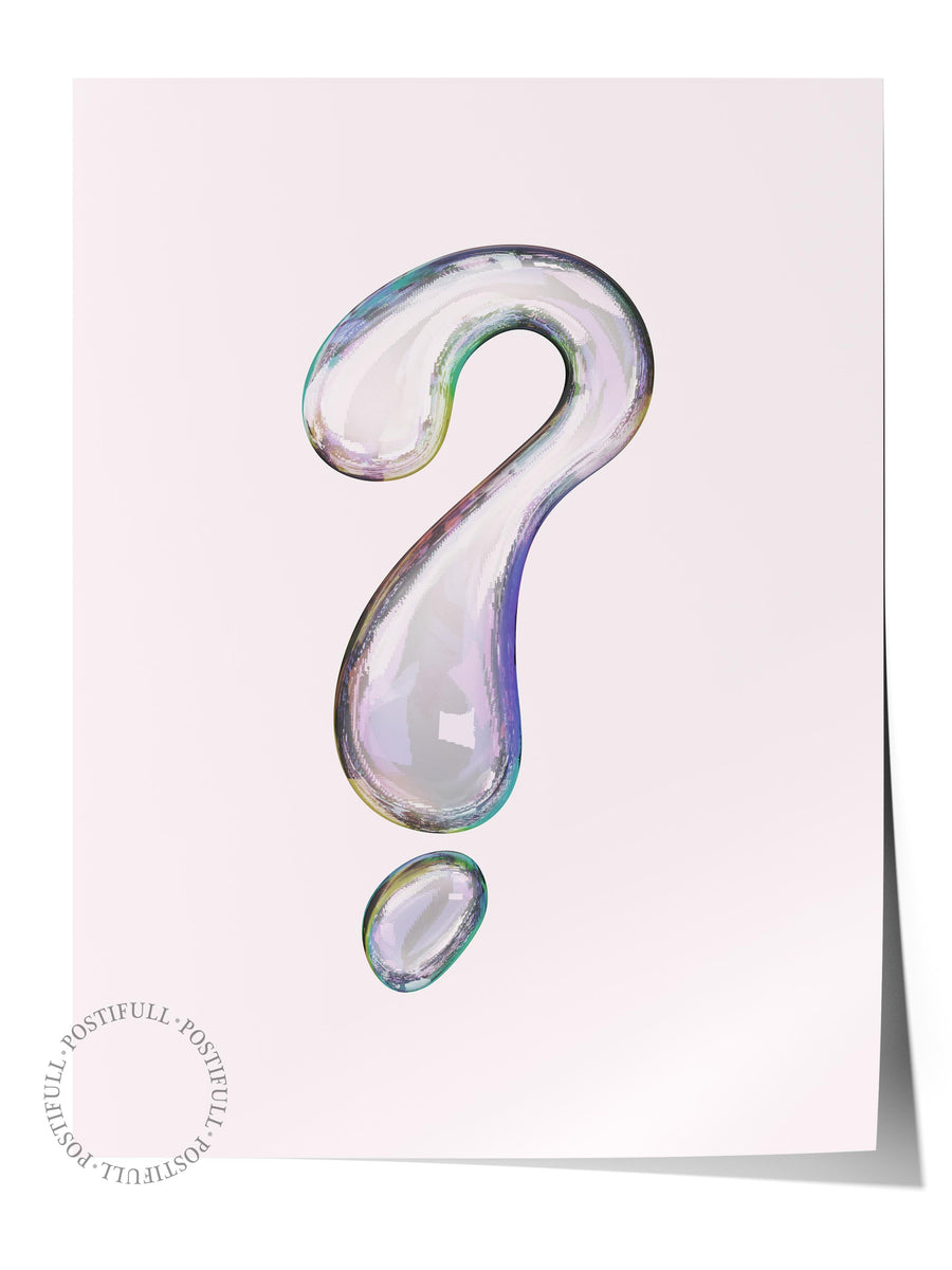 Soru İşareti Maximalist Çerçevesiz Poster