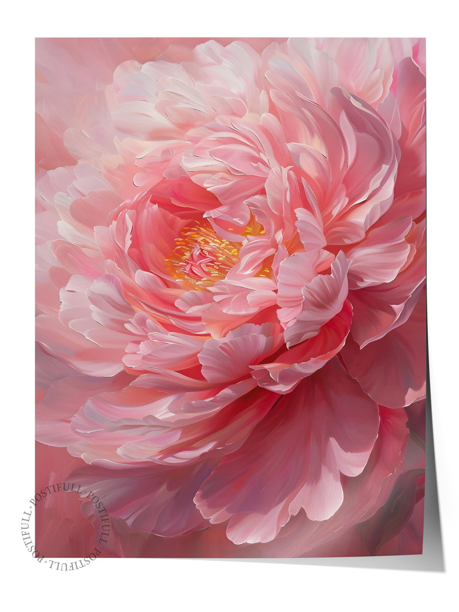 Pembe Şakayık Çiçeği Maximalist Çerçevesiz Poster