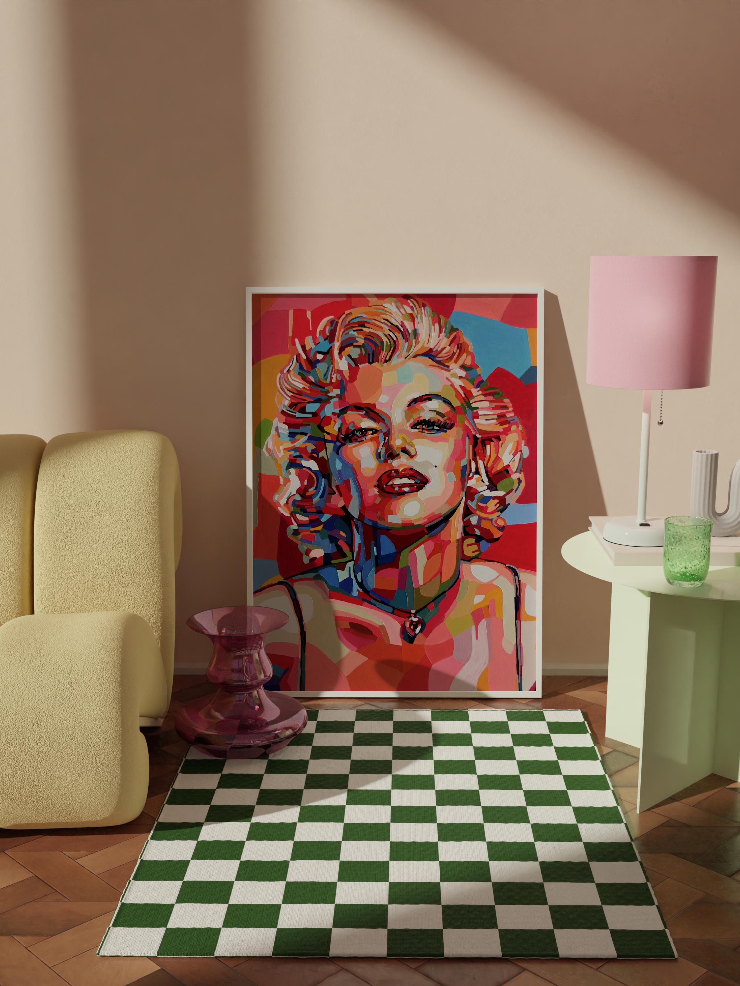 Çerçevesiz Poster Tablo, Duvar Posteri, Kağıt Poster, Renkli Yüzler , Maximalist No:99