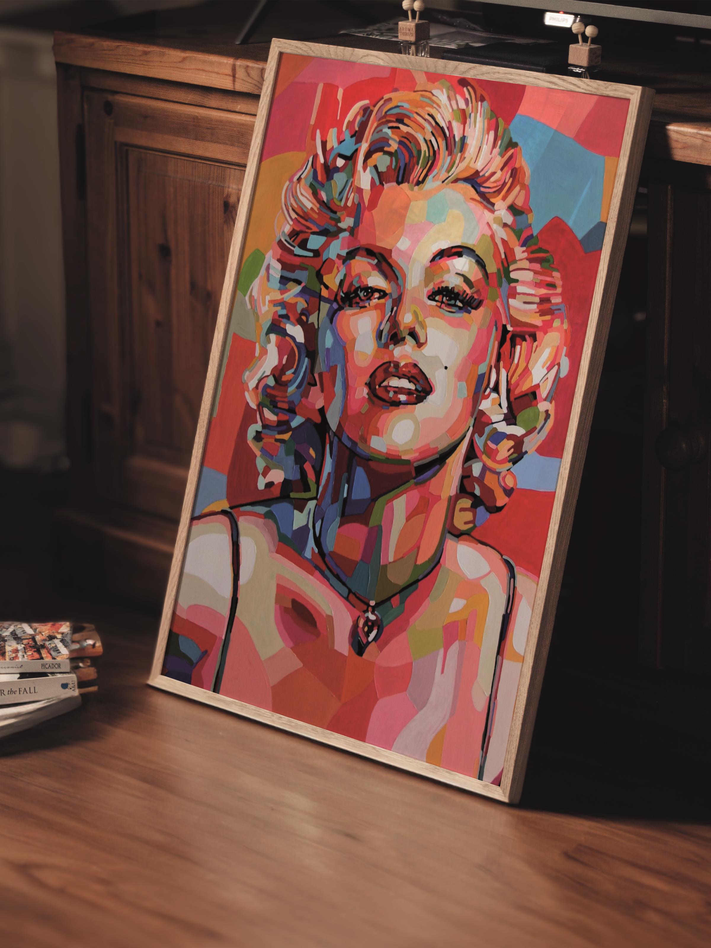 Çerçevesiz Poster Tablo, Duvar Posteri, Kağıt Poster, Renkli Yüzler , Maximalist No:99