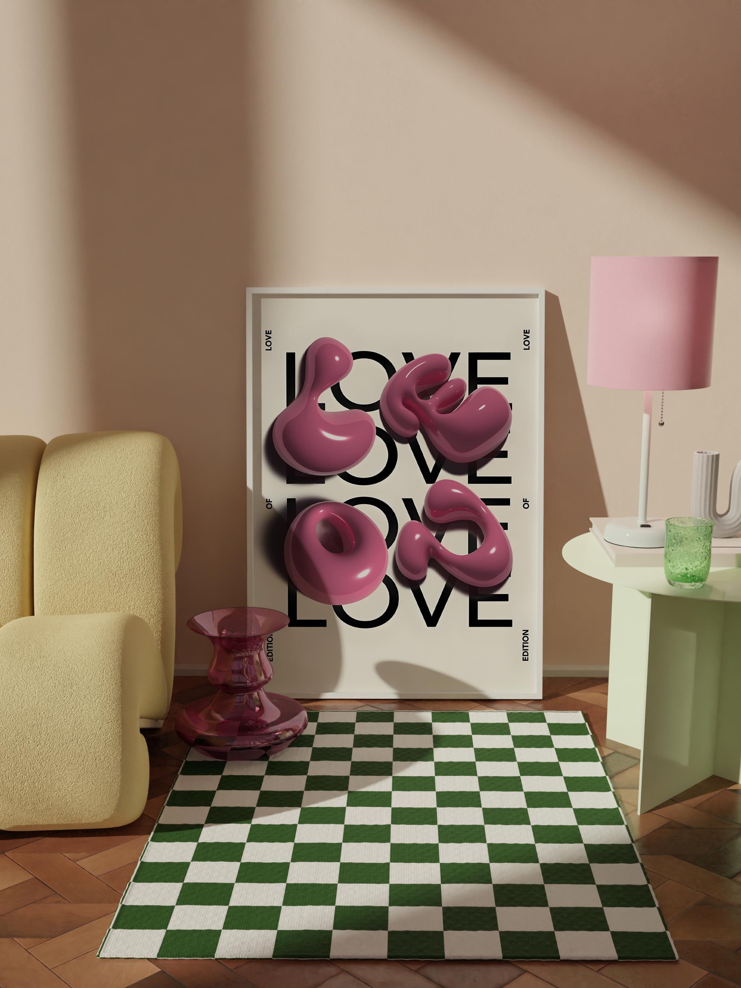 Çerçevesiz Poster Tablo, Duvar Posteri, Kağıt Poster, Aşkın Çoğul Tınıları , Maximalist No:96