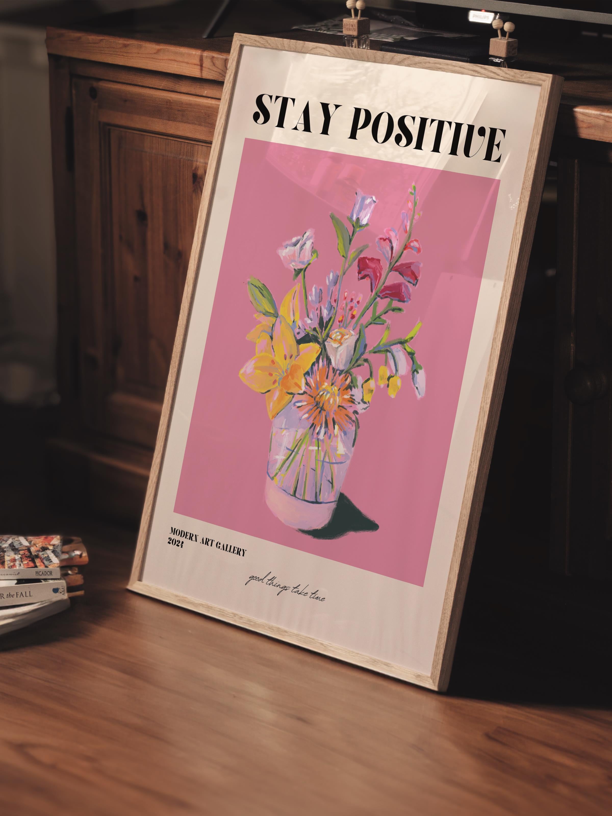 Çerçevesiz Poster Tablo, Duvar Posteri, Kağıt Poster, Olumlu Kal , Maximalist No:191