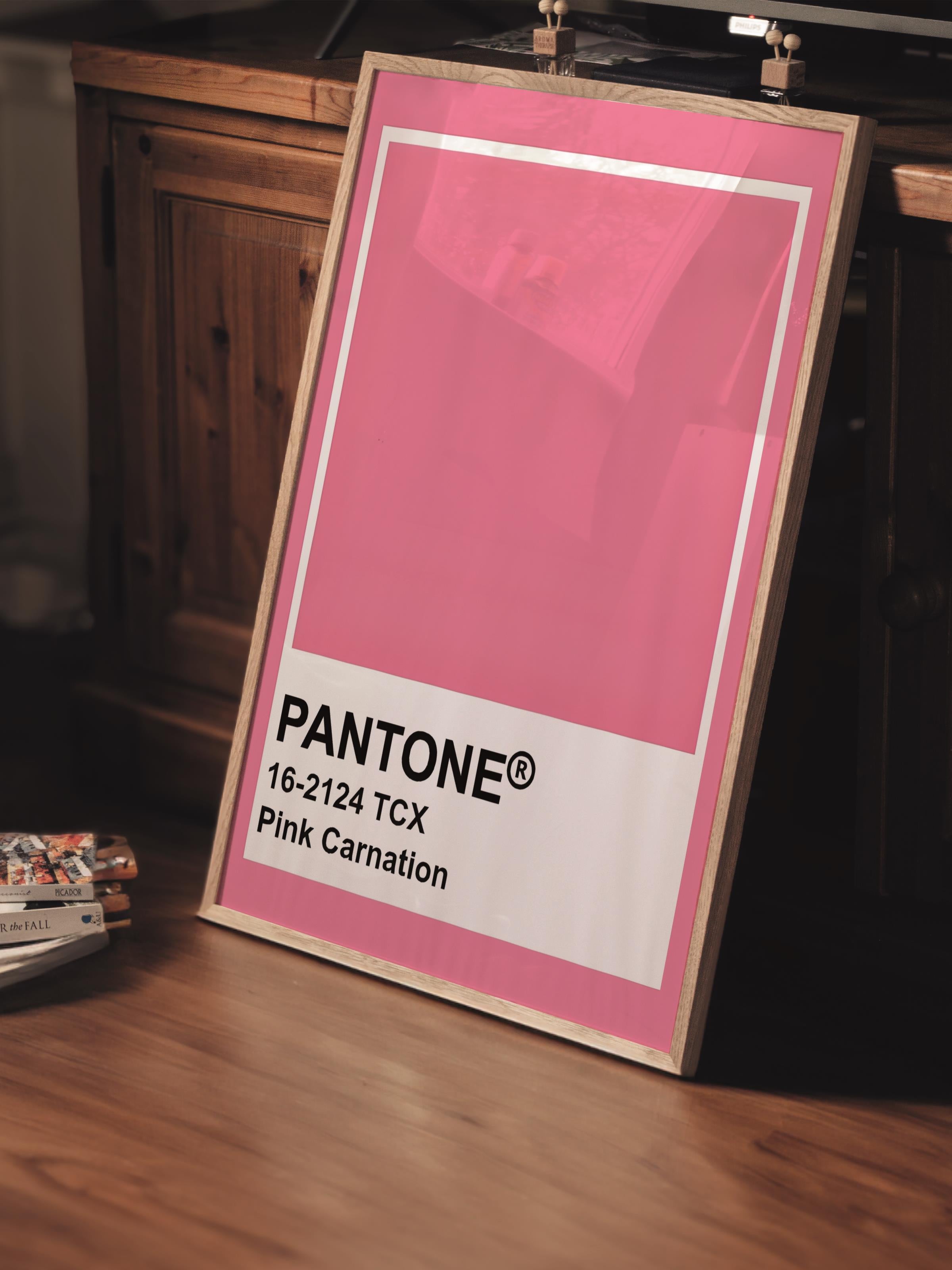Çerçevesiz Poster Tablo, Duvar Posteri, Kağıt Poster, Koyu Pembe Çerçeve , Maximalist No:264