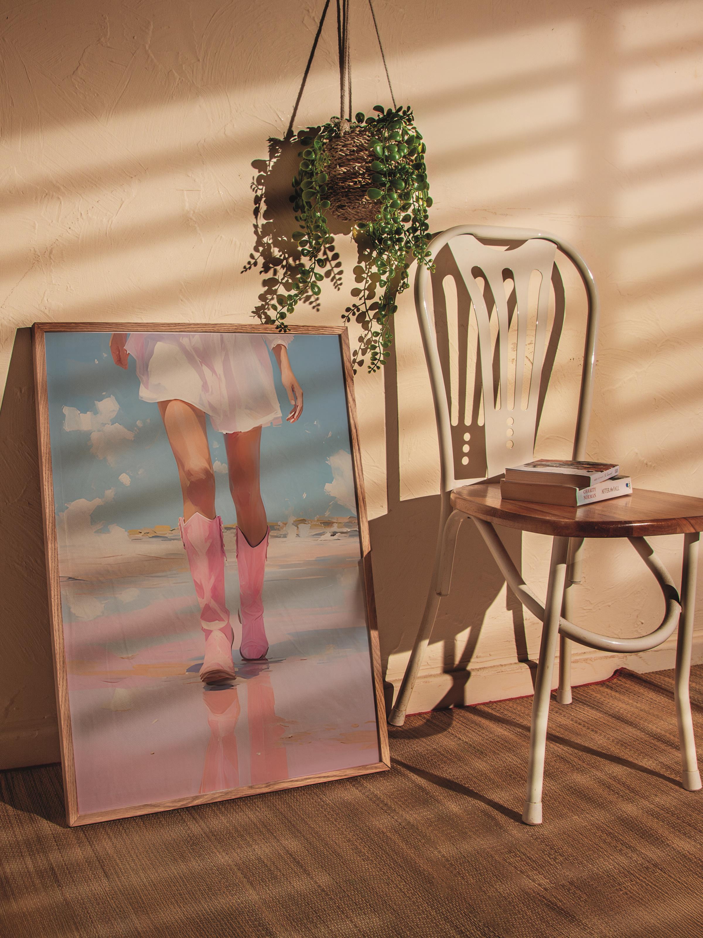 Çerçevesiz Poster Tablo, Duvar Posteri, Kağıt Poster, Pembe Bulutlar , Maximalist No:79