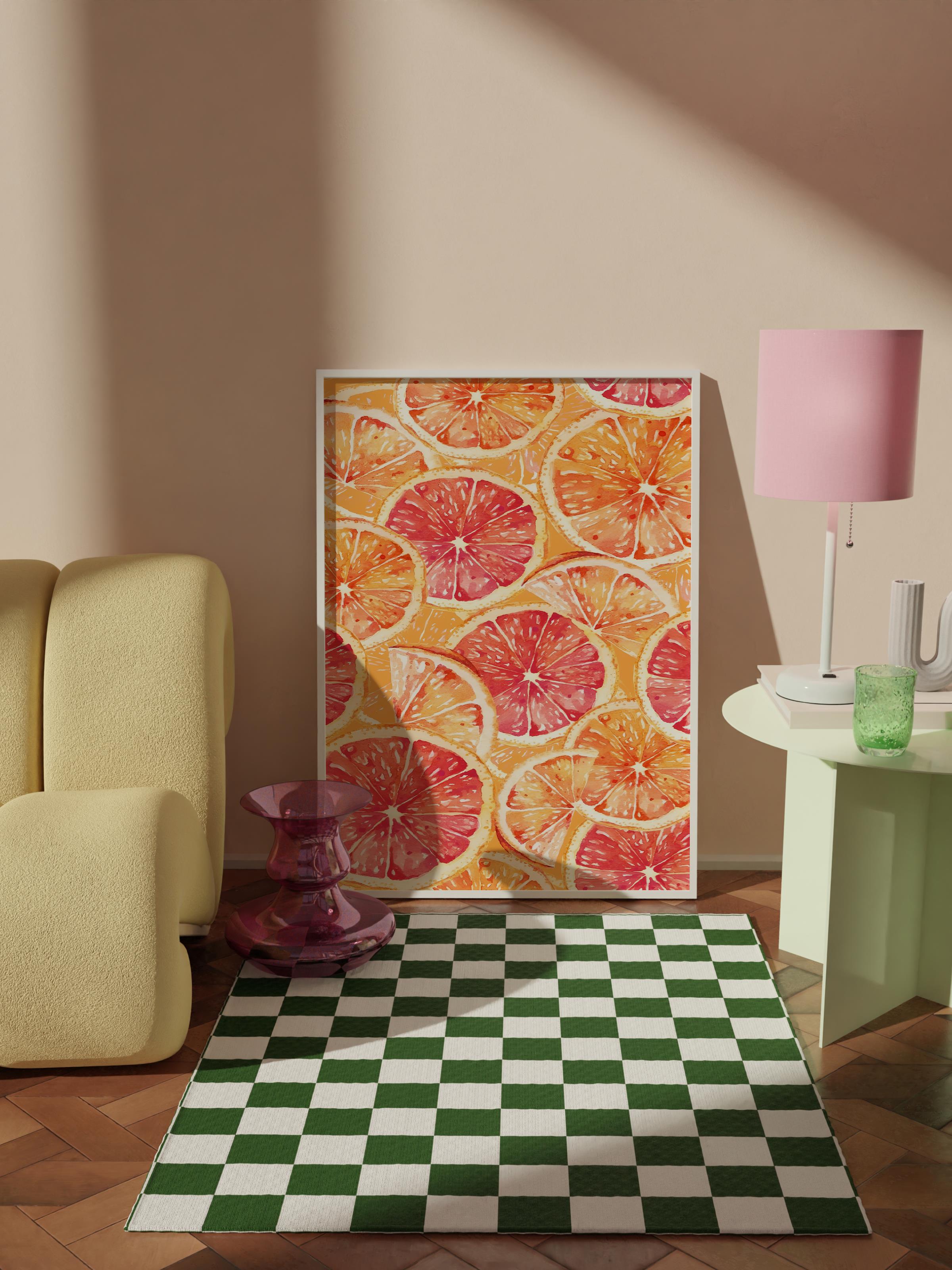 Çerçevesiz Poster Tablo, Duvar Posteri, Kağıt Poster, Narenciye Döngüsü , Maximalist No:297