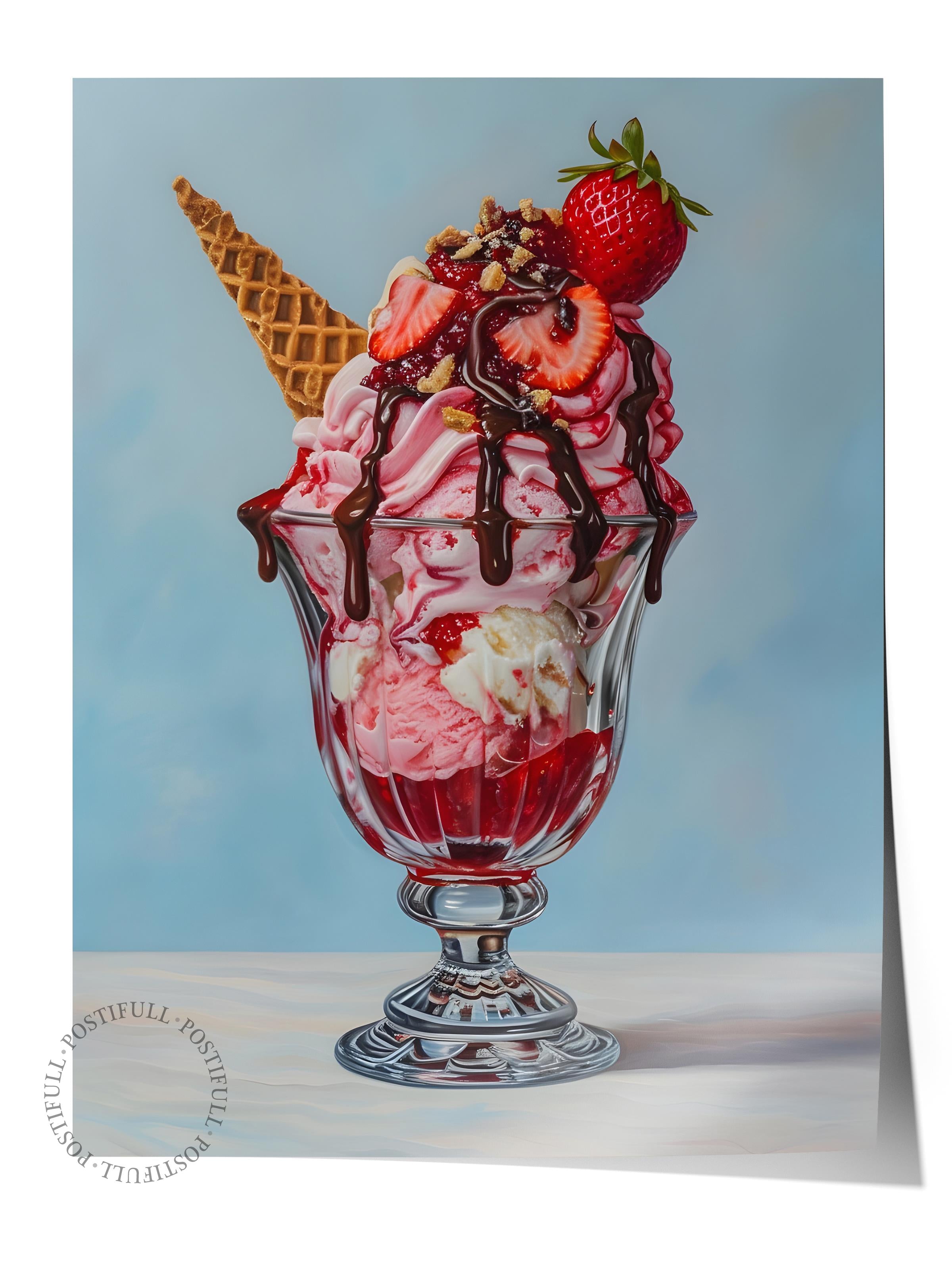 Çerçevesiz Poster Tablo, Duvar Posteri, Kağıt Poster, Sundae Sanatı , Maximalist No:167