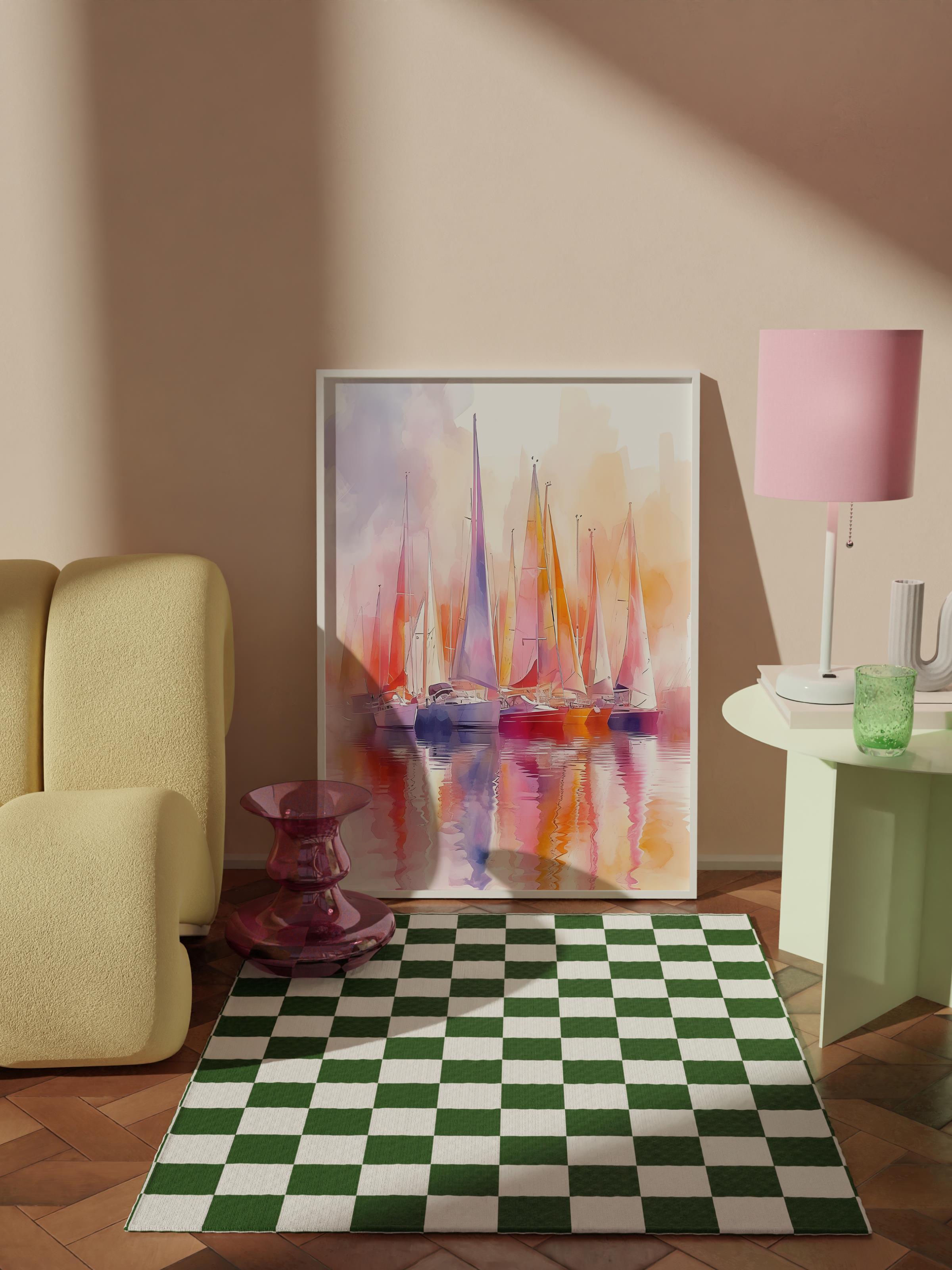 Çerçevesiz Poster Tablo, Duvar Posteri, Kağıt Poster, Marina Melodisi , Maximalist No:138