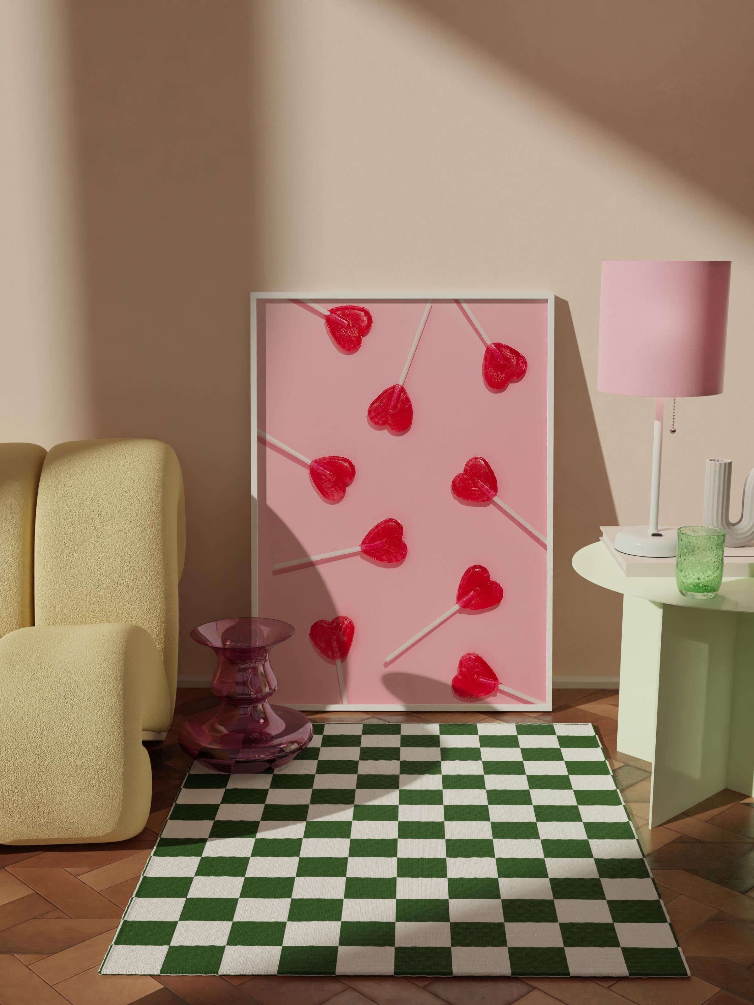Çerçevesiz Poster Tablo, Duvar Posteri, Kağıt Poster, Kırmızı Kuru Çiçekler , Maximalist No:44