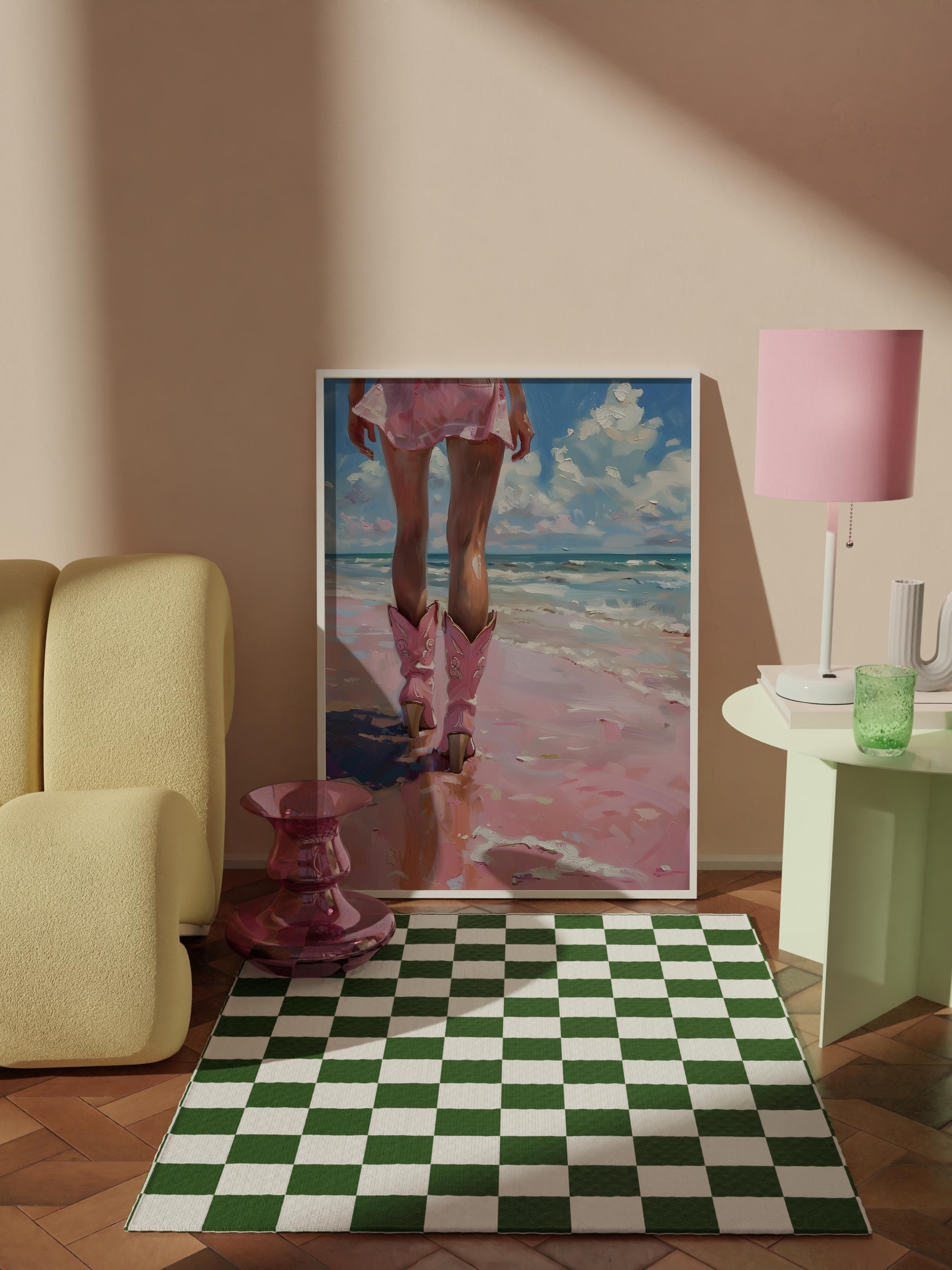 Çerçevesiz Poster Tablo, Duvar Posteri, Kağıt Poster, Sahil Yürüyüşü , Maximalist No:87
