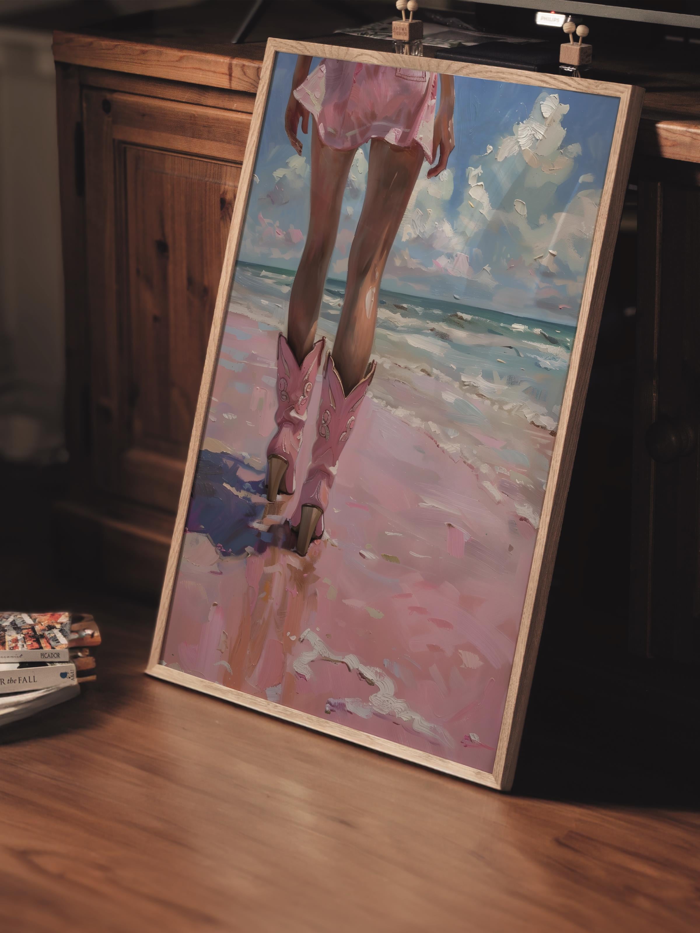 Çerçevesiz Poster Tablo, Duvar Posteri, Kağıt Poster, Sahil Yürüyüşü , Maximalist No:87