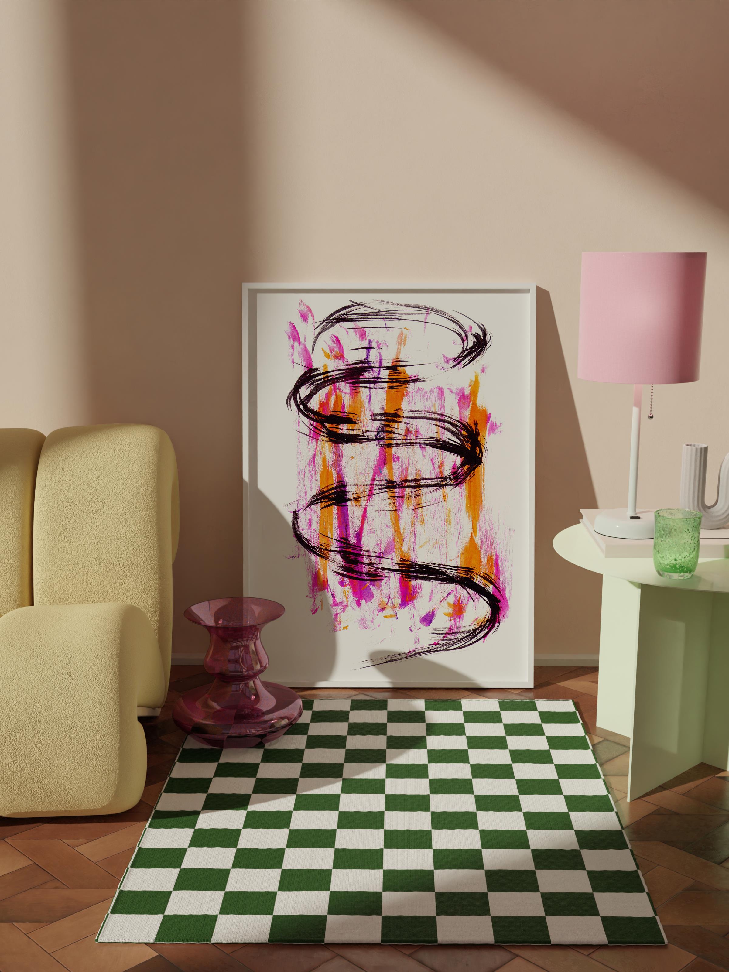 Çerçevesiz Poster Tablo, Duvar Posteri, Kağıt Poster, Sanatsal Sarmal , Maximalist No:202